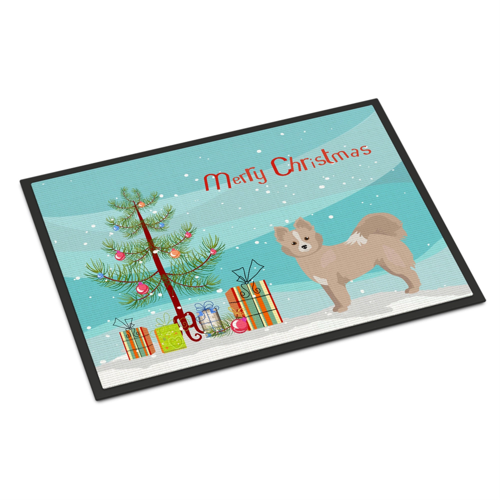 Tan Pomchi Christmas Tree Indoor Or Outdoor Mat 24X36