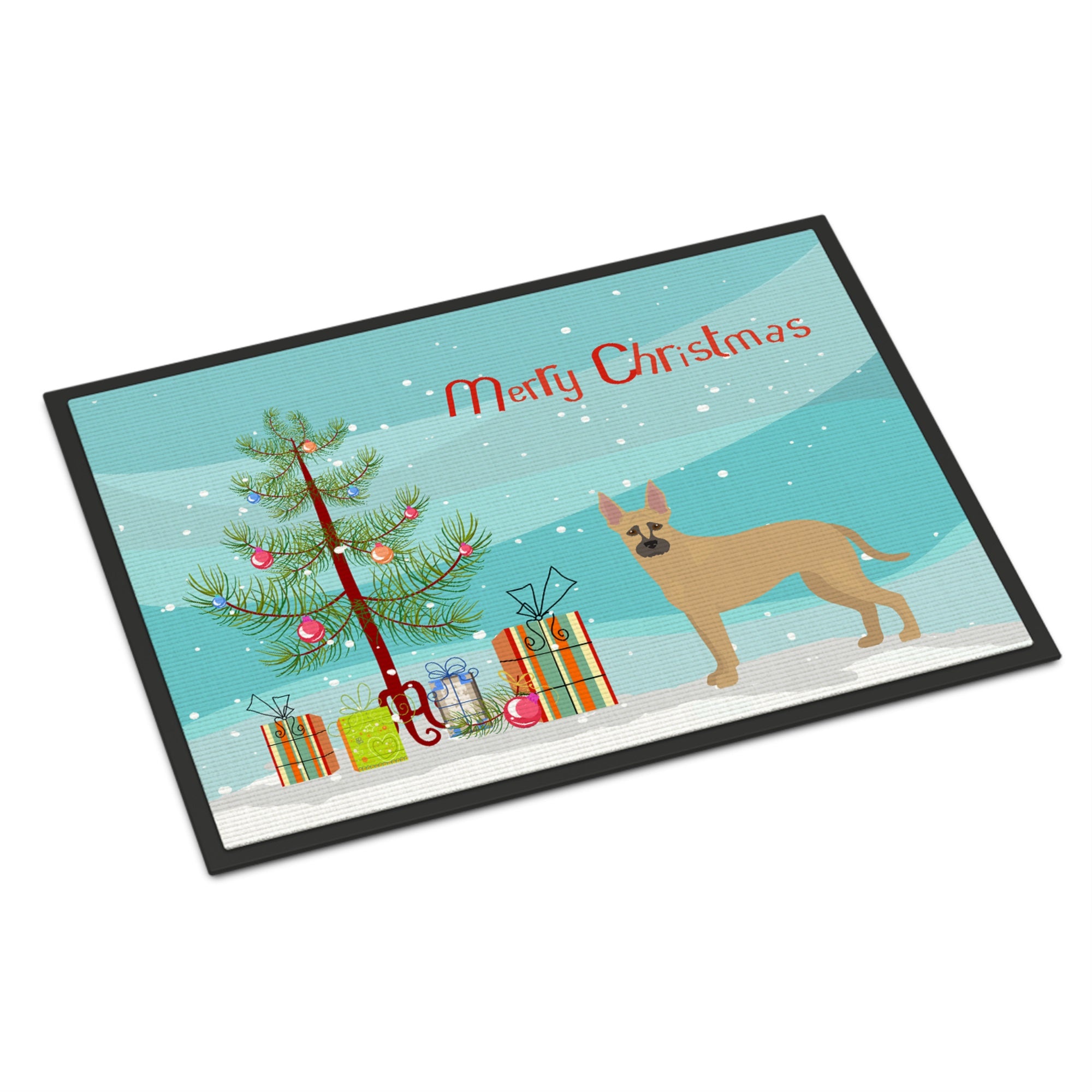 Shepherd Pit Mix #2 Christmas Tree Indoor Or Outdoor Mat 24X36