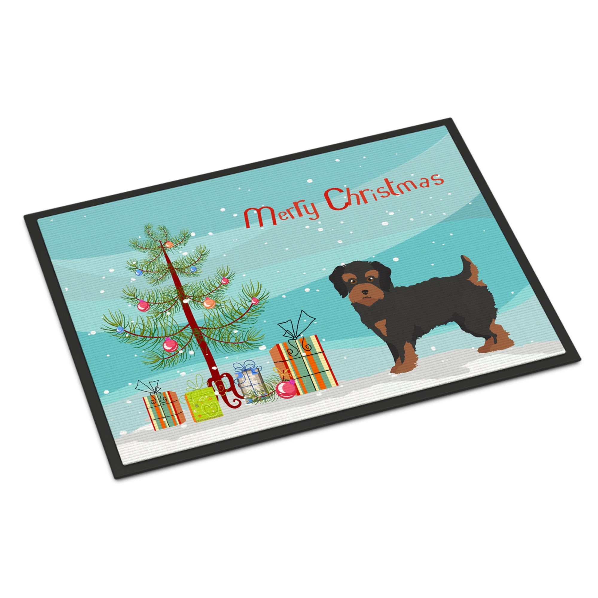 Yorkiepoo #1 Christmas Tree Indoor Or Outdoor Mat 24X36