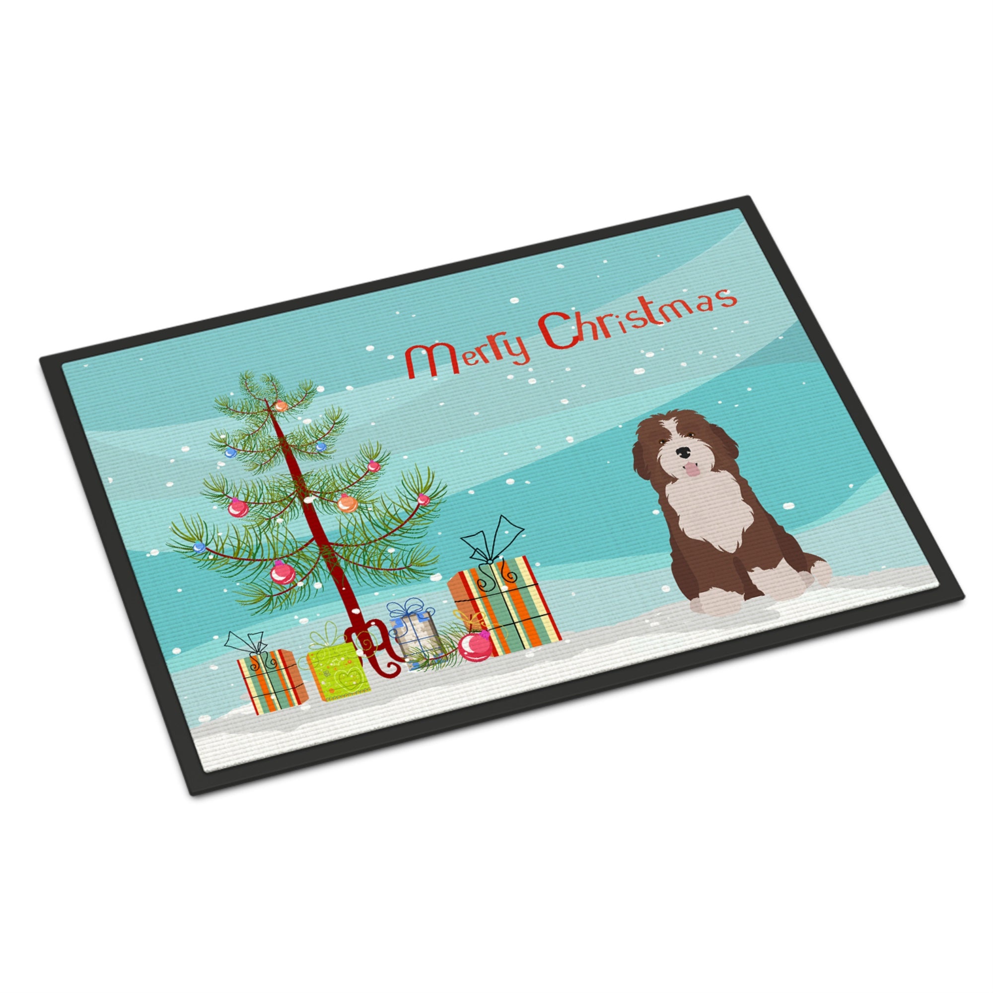 Bernedoodle #2 Christmas Tree Indoor Or Outdoor Mat 24X36