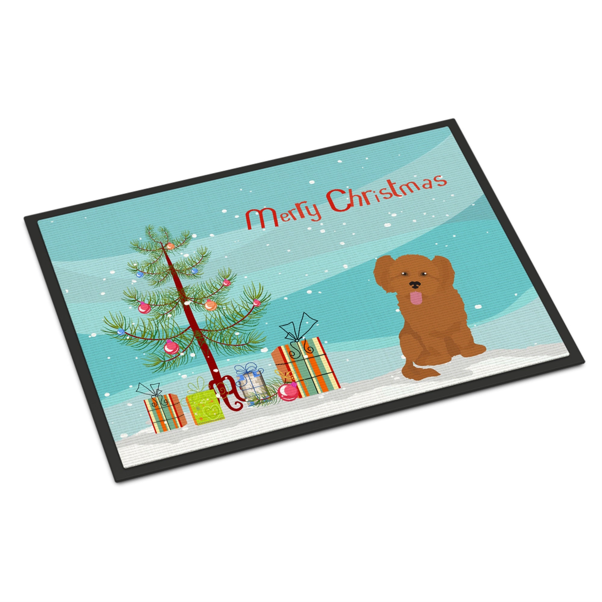 Shih Poo #3 Christmas Tree Indoor Or Outdoor Mat 24X36