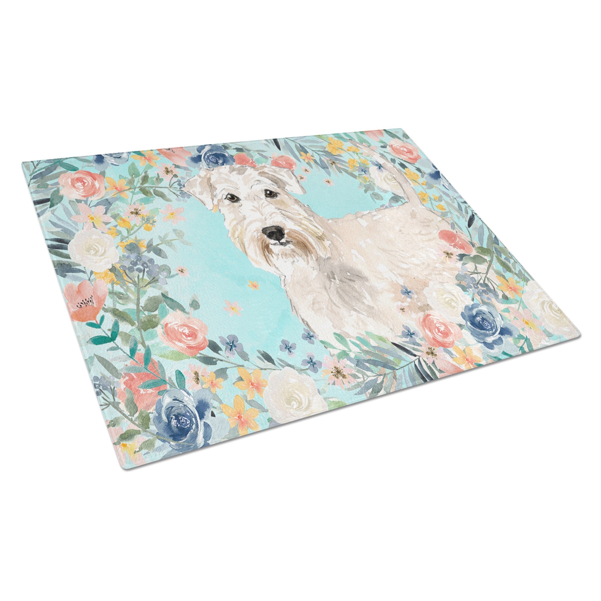 Wheaten Terrier Glass Cutting Board Large