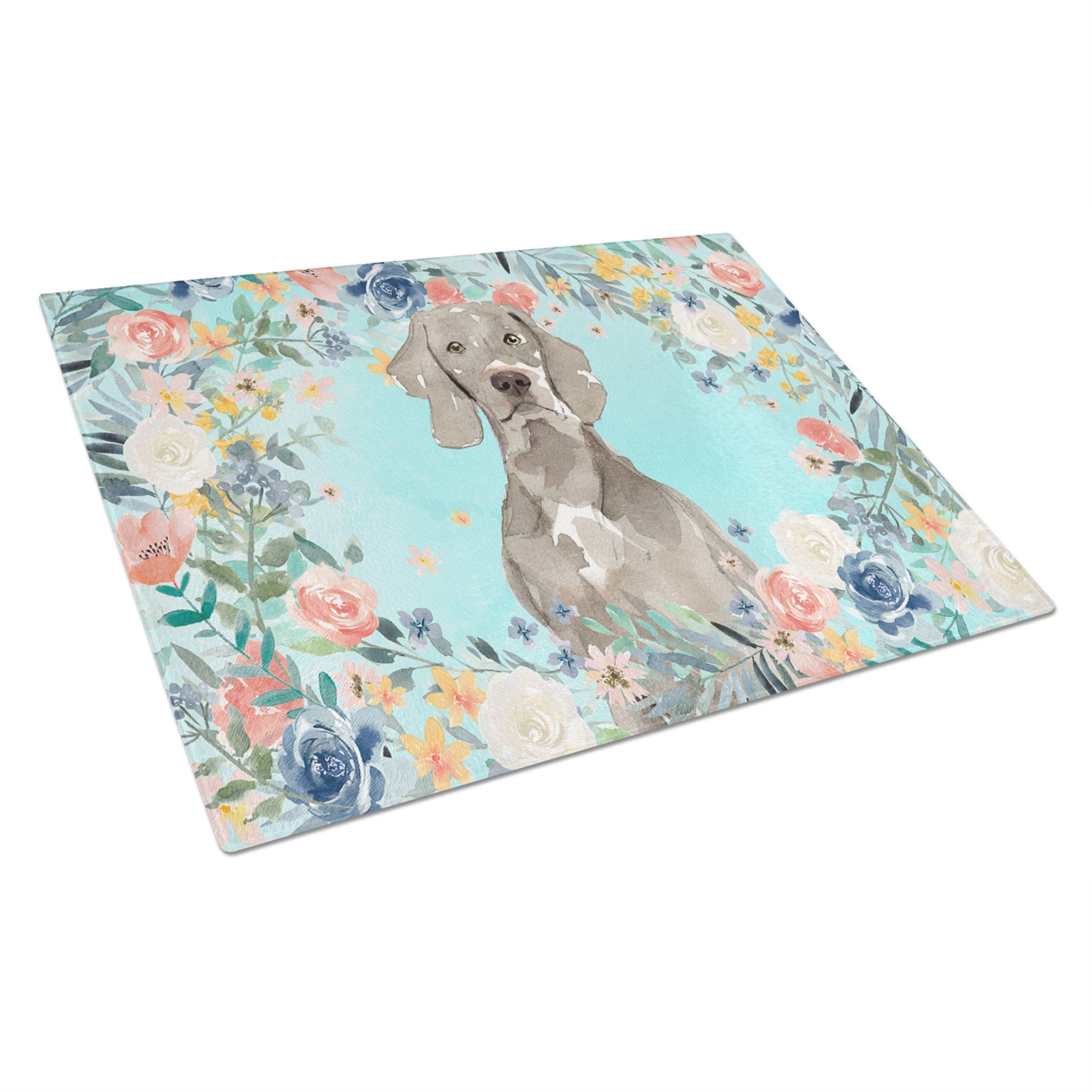Weimaraner Glass Cutting Board Large