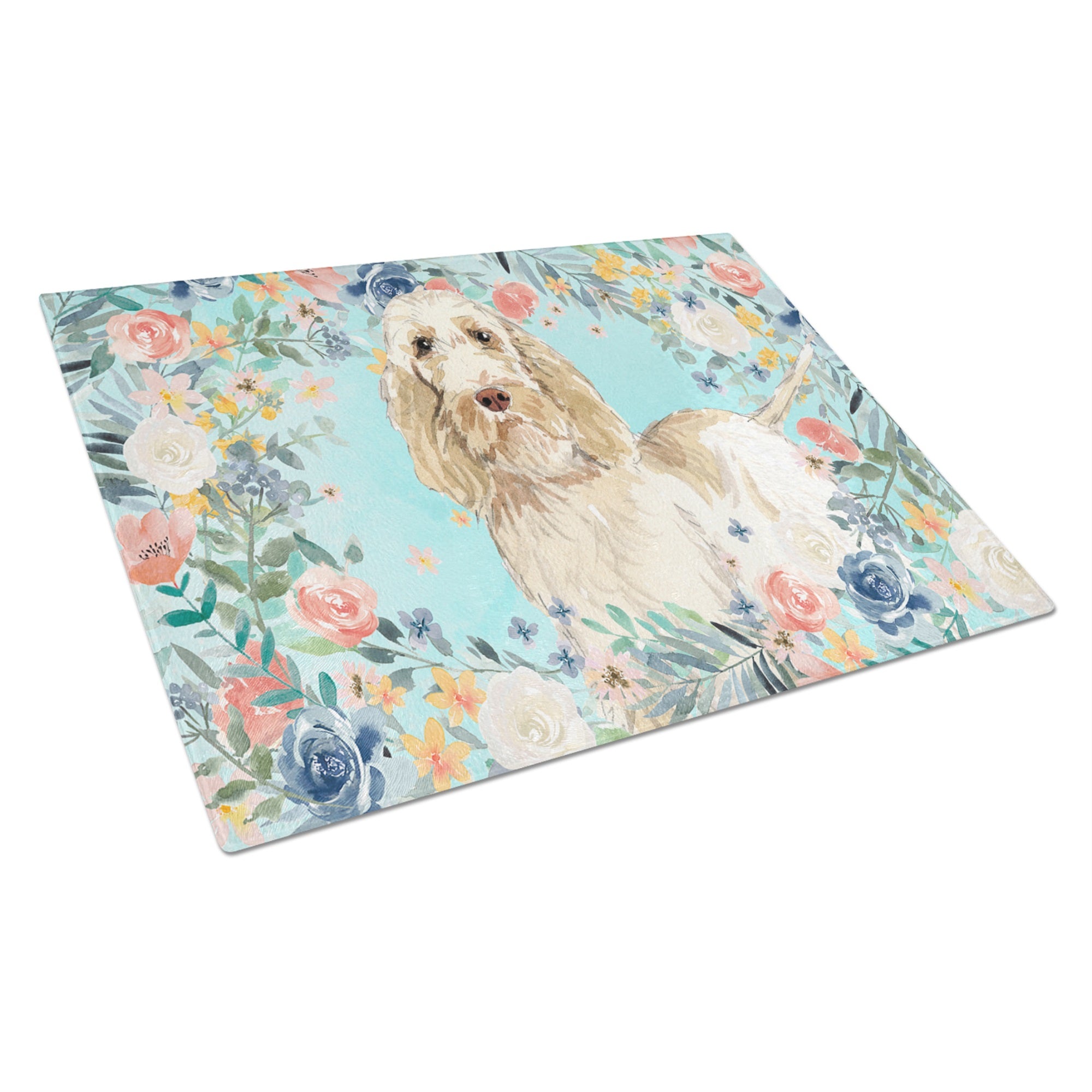Spinone Italiano Glass Cutting Board Large