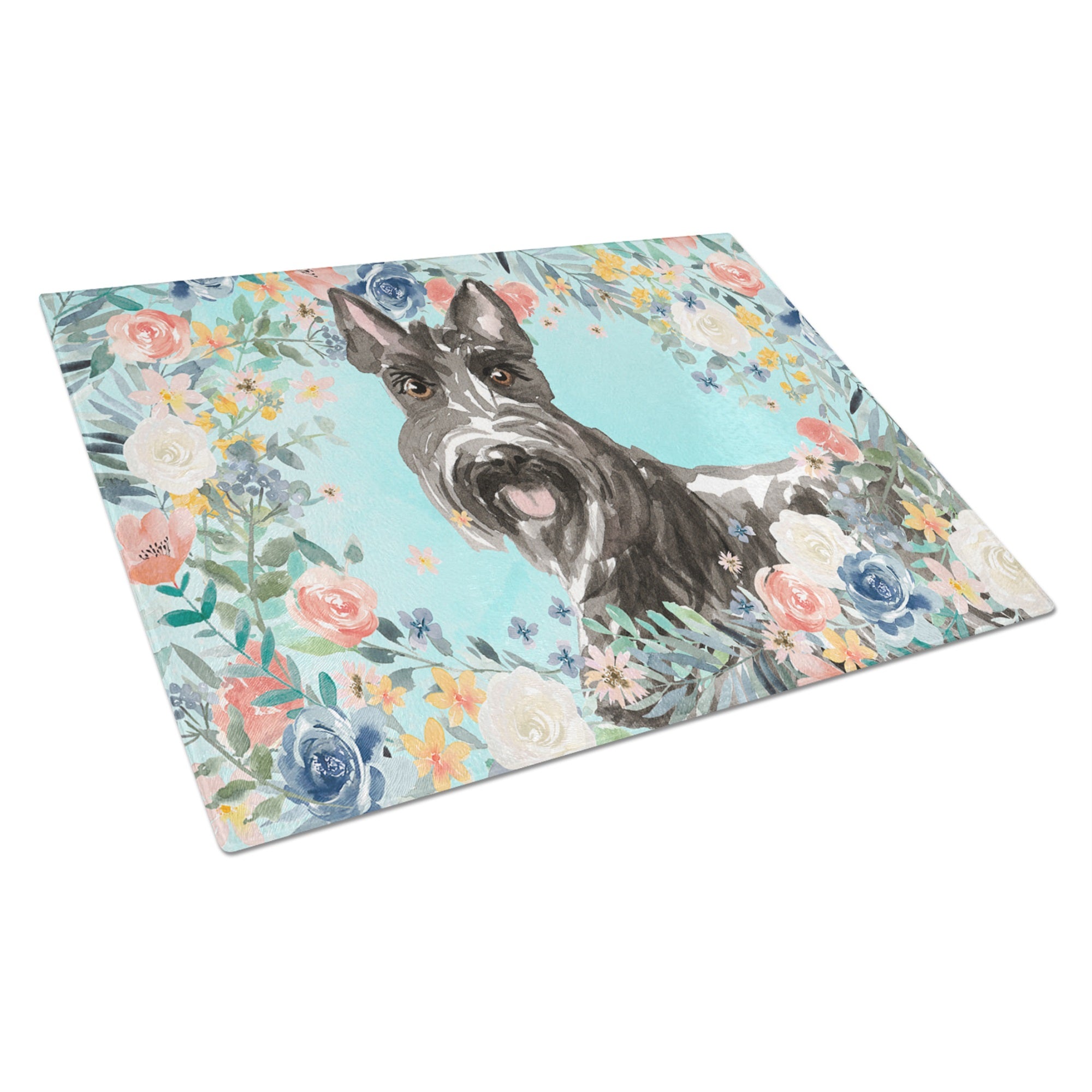 Scottish Terrier Glass Cutting Board Large