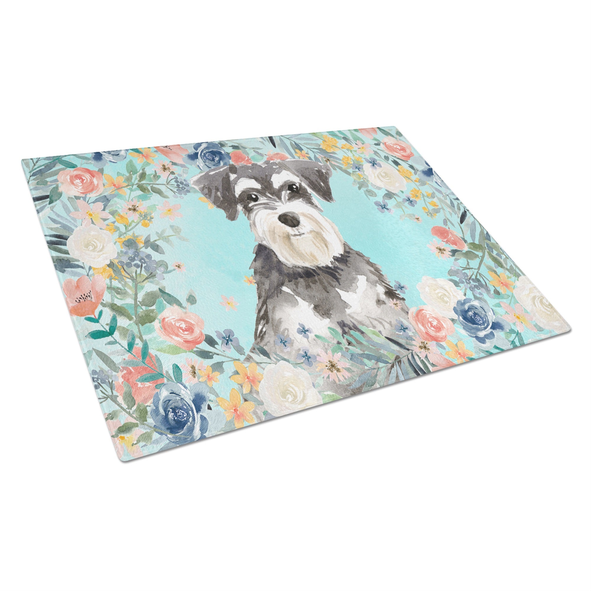 Schnauzer #2 Glass Cutting Board Large
