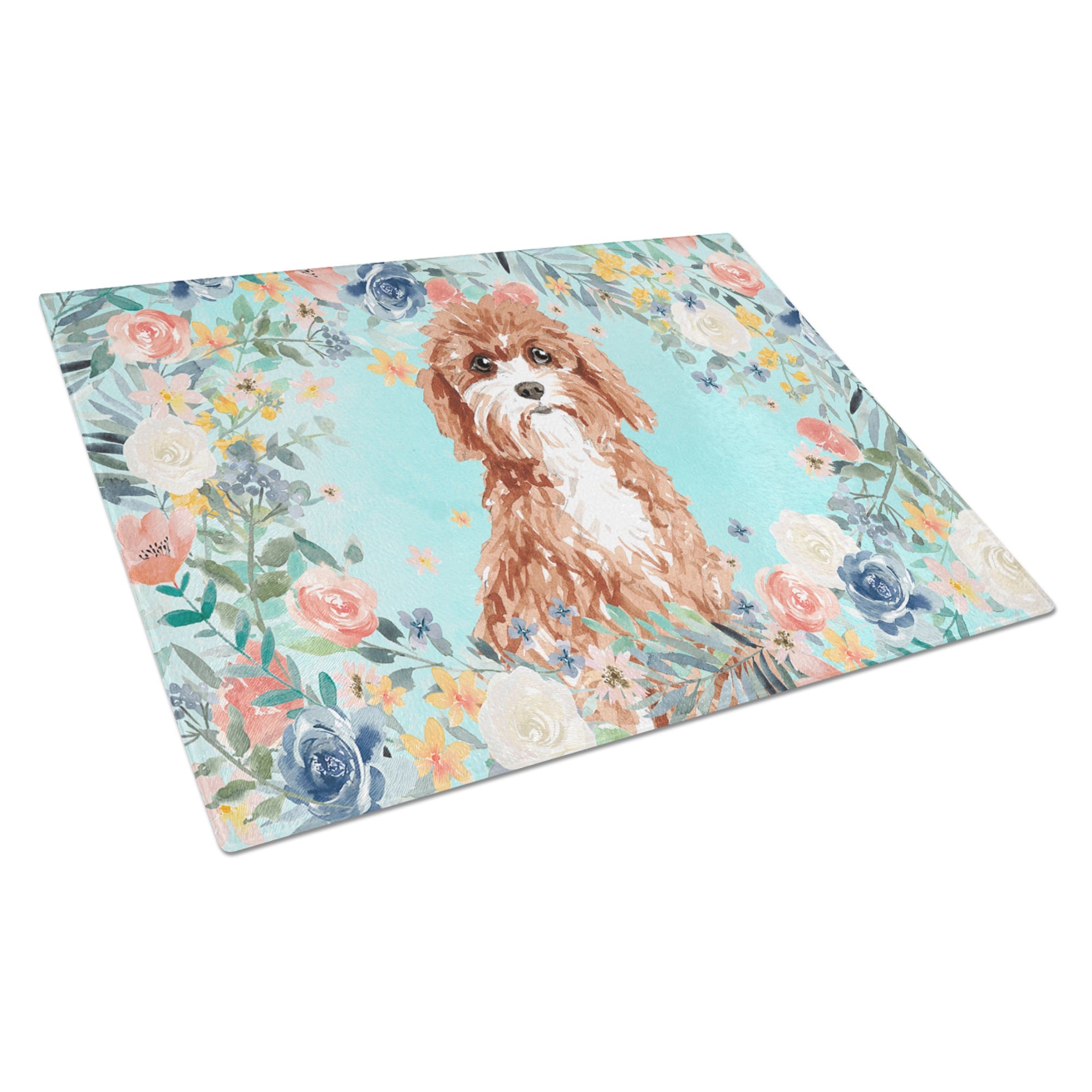 Cavapoo Glass Cutting Board Large