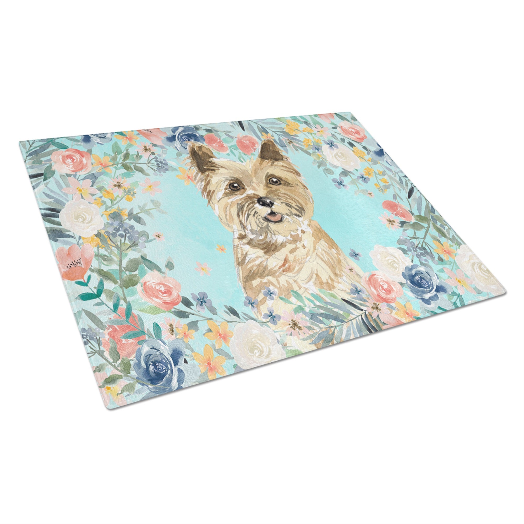 Cairn Terrier Glass Cutting Board Large