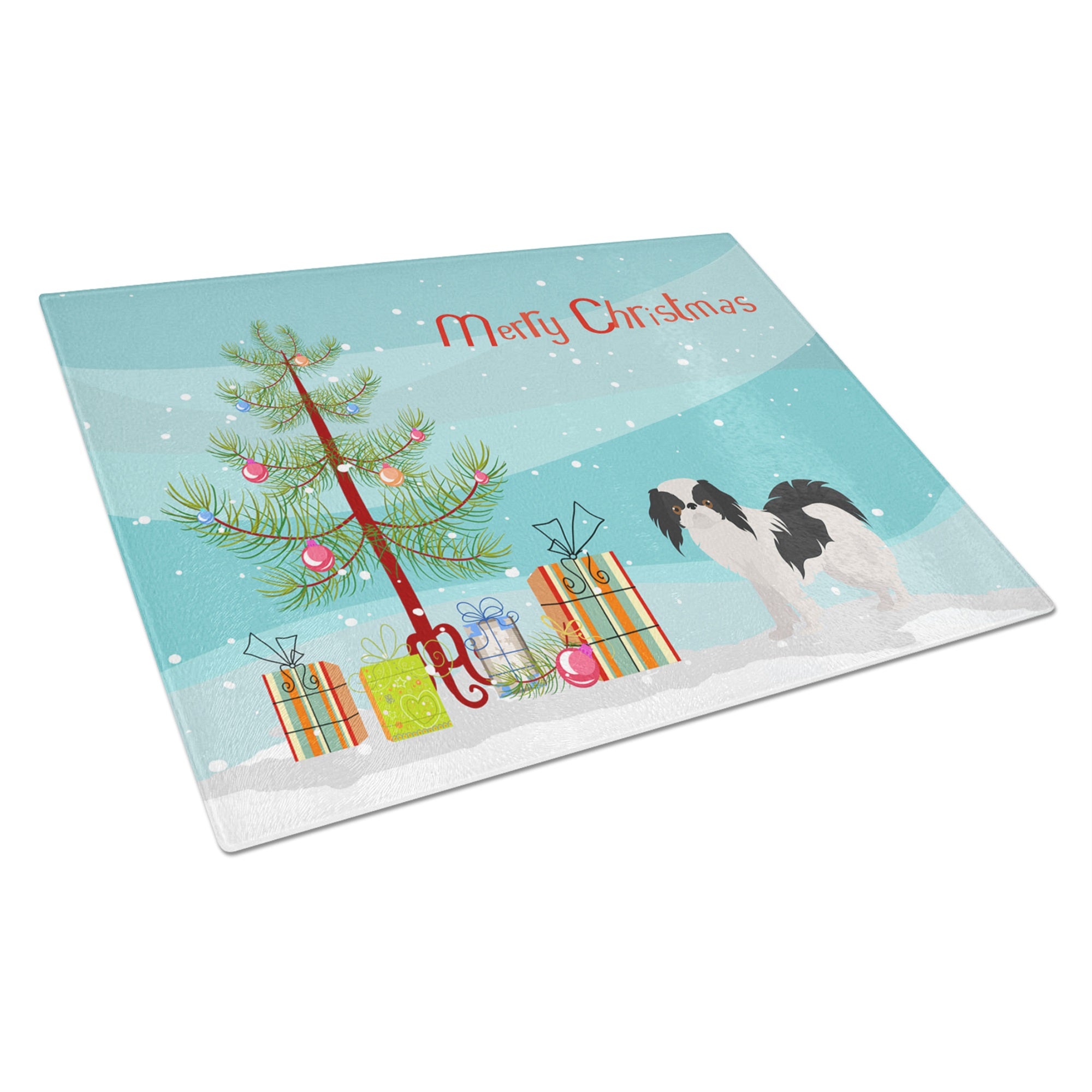 Japanese Chin Christmas Tree Glass Cutting Board Large