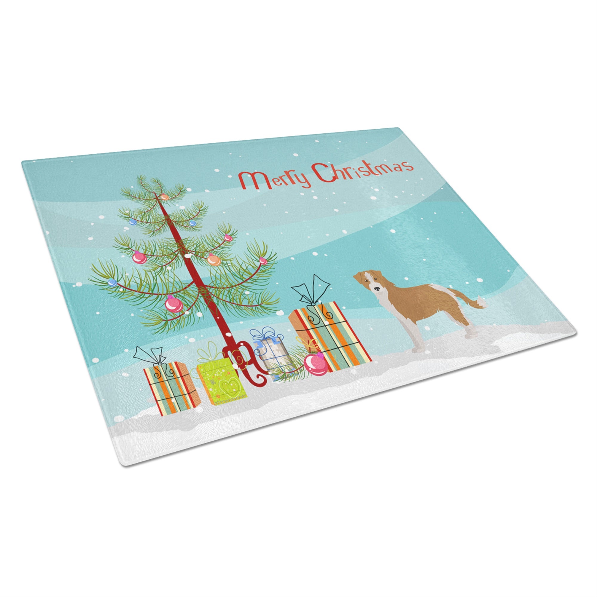 Kromfohrlnder Christmas Tree Glass Cutting Board Large