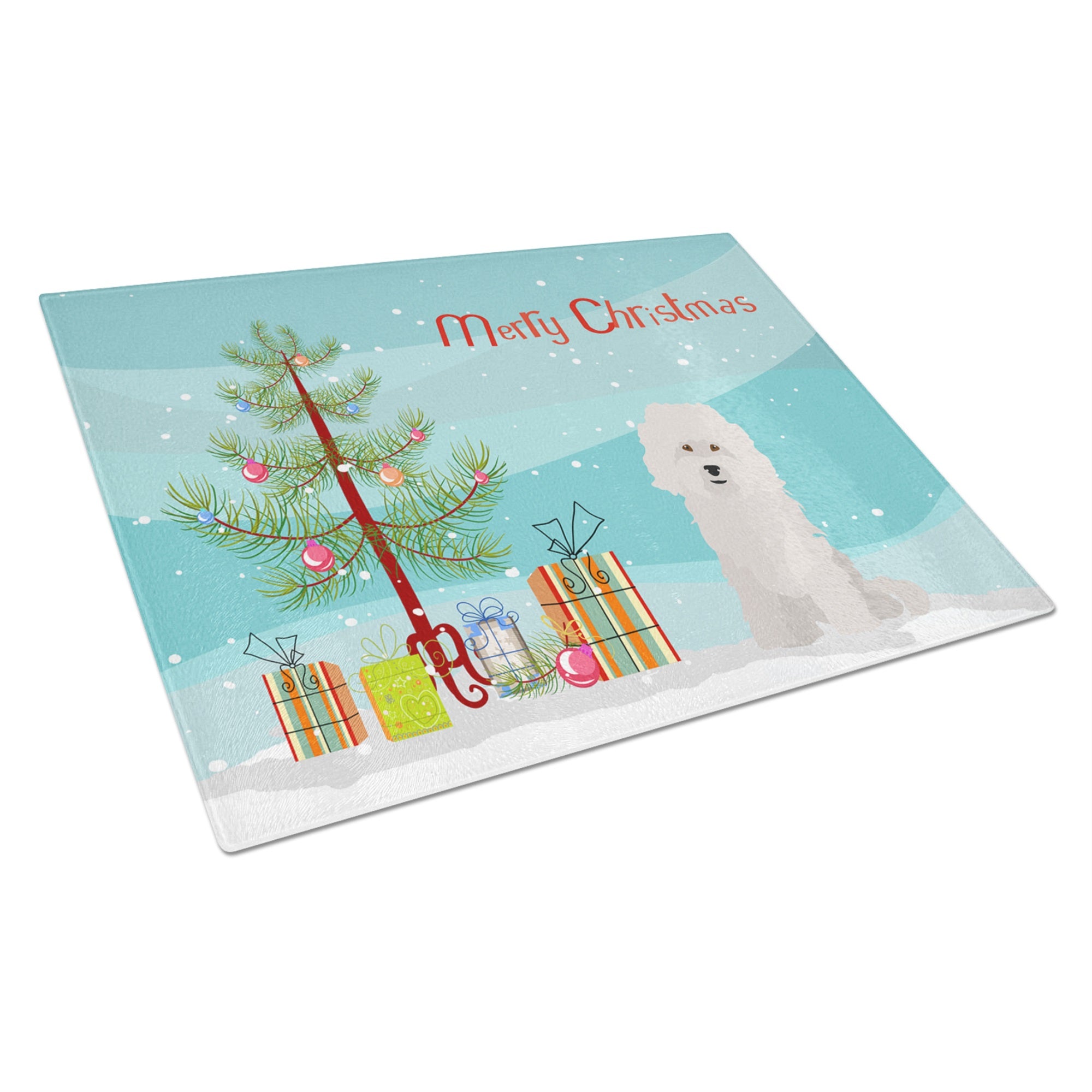 Bolognese Christmas Tree Glass Cutting Board Large