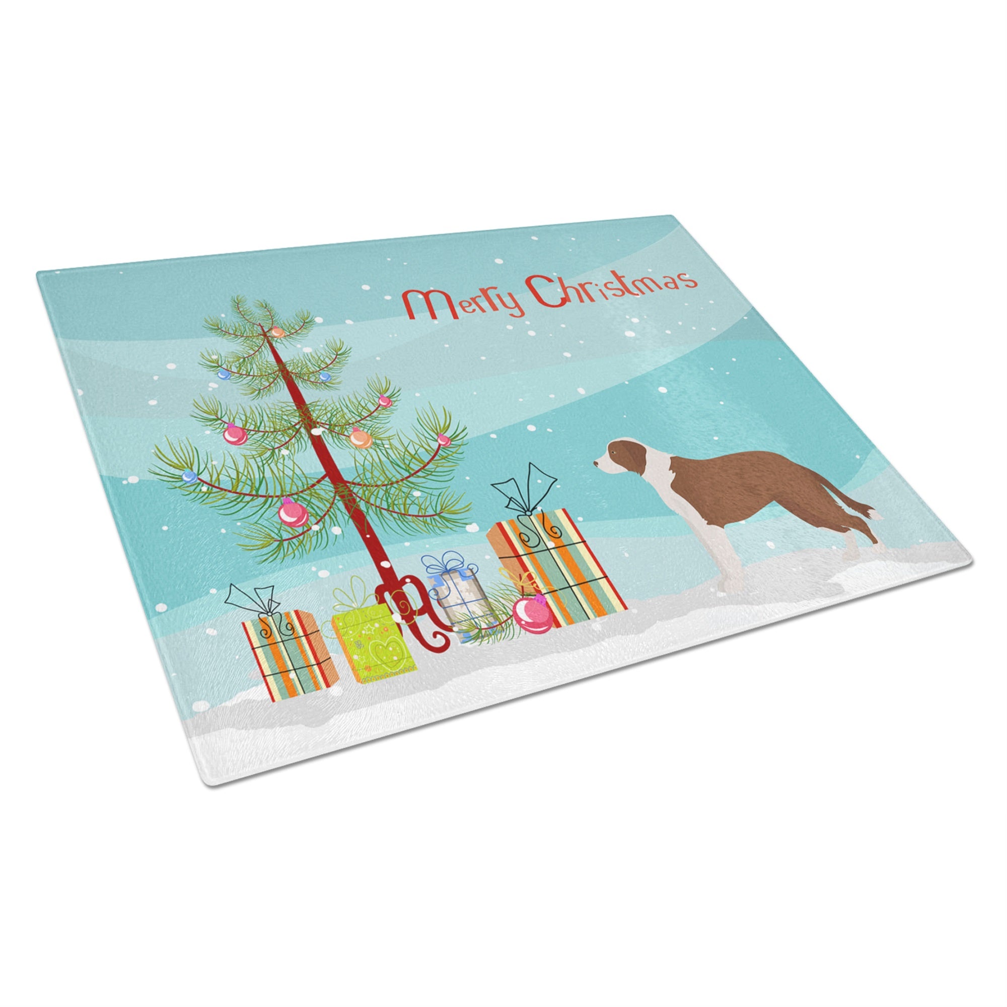 Borador Christmas Tree Glass Cutting Board Large