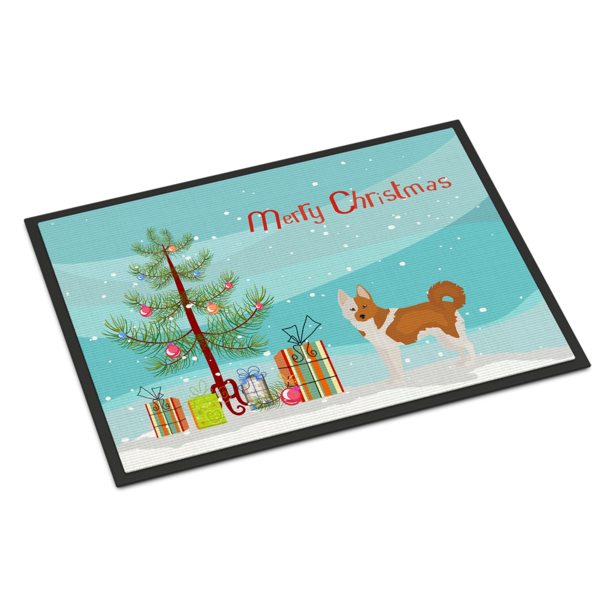 Nordic Spitz Christmas Tree Indoor Or Outdoor Mat 18X27