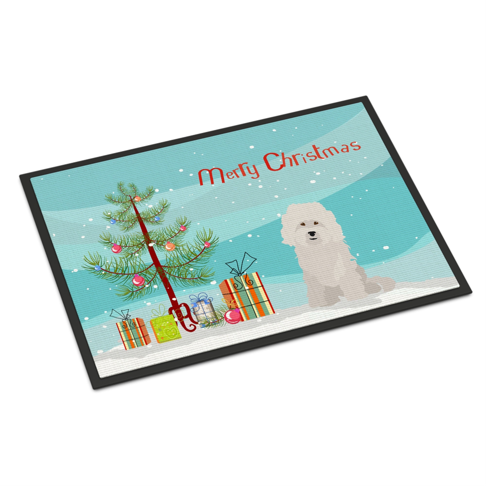 Bolognese Christmas Tree Indoor Or Outdoor Mat 18X27