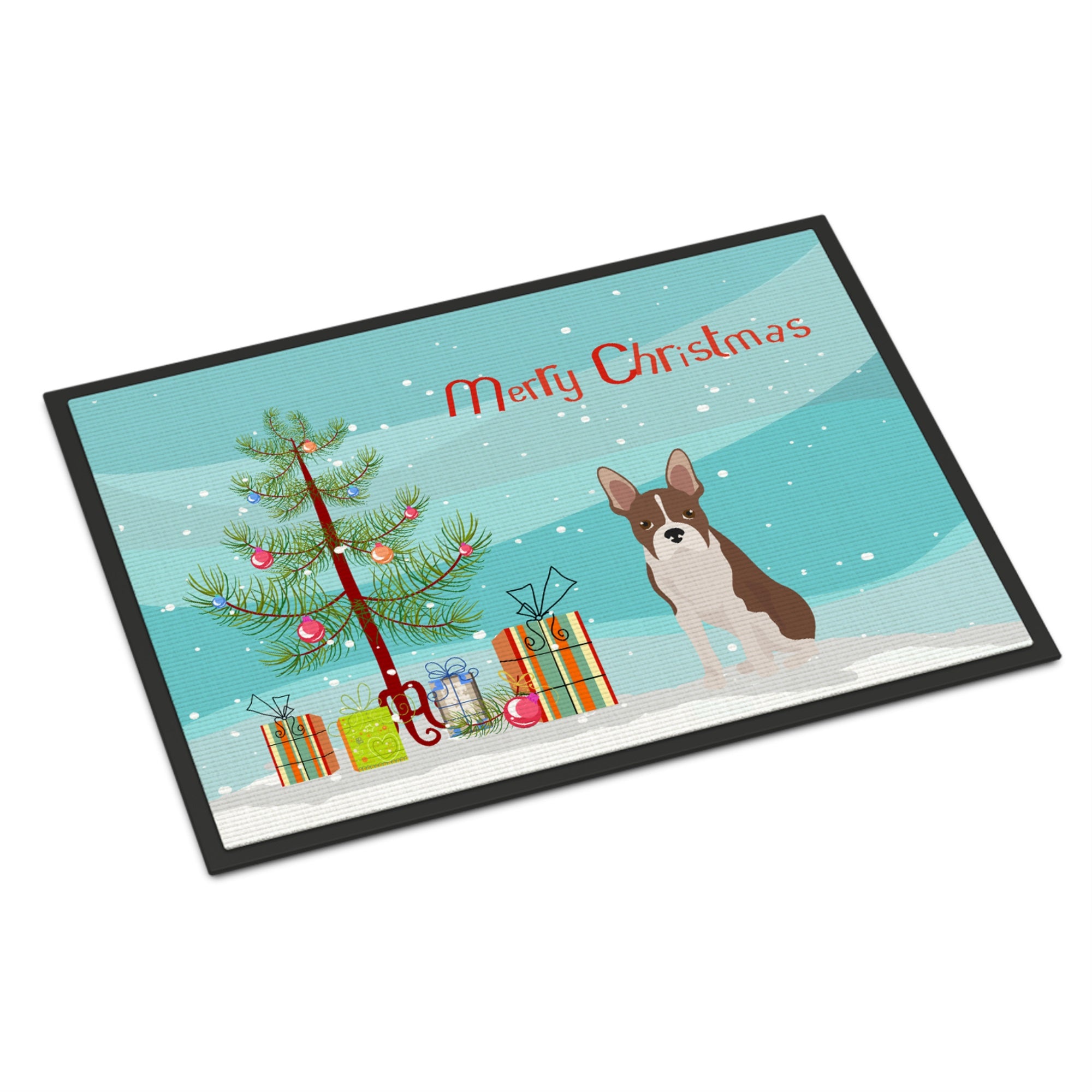 Boston Terrier Christmas Tree Indoor Or Outdoor Mat 18X27