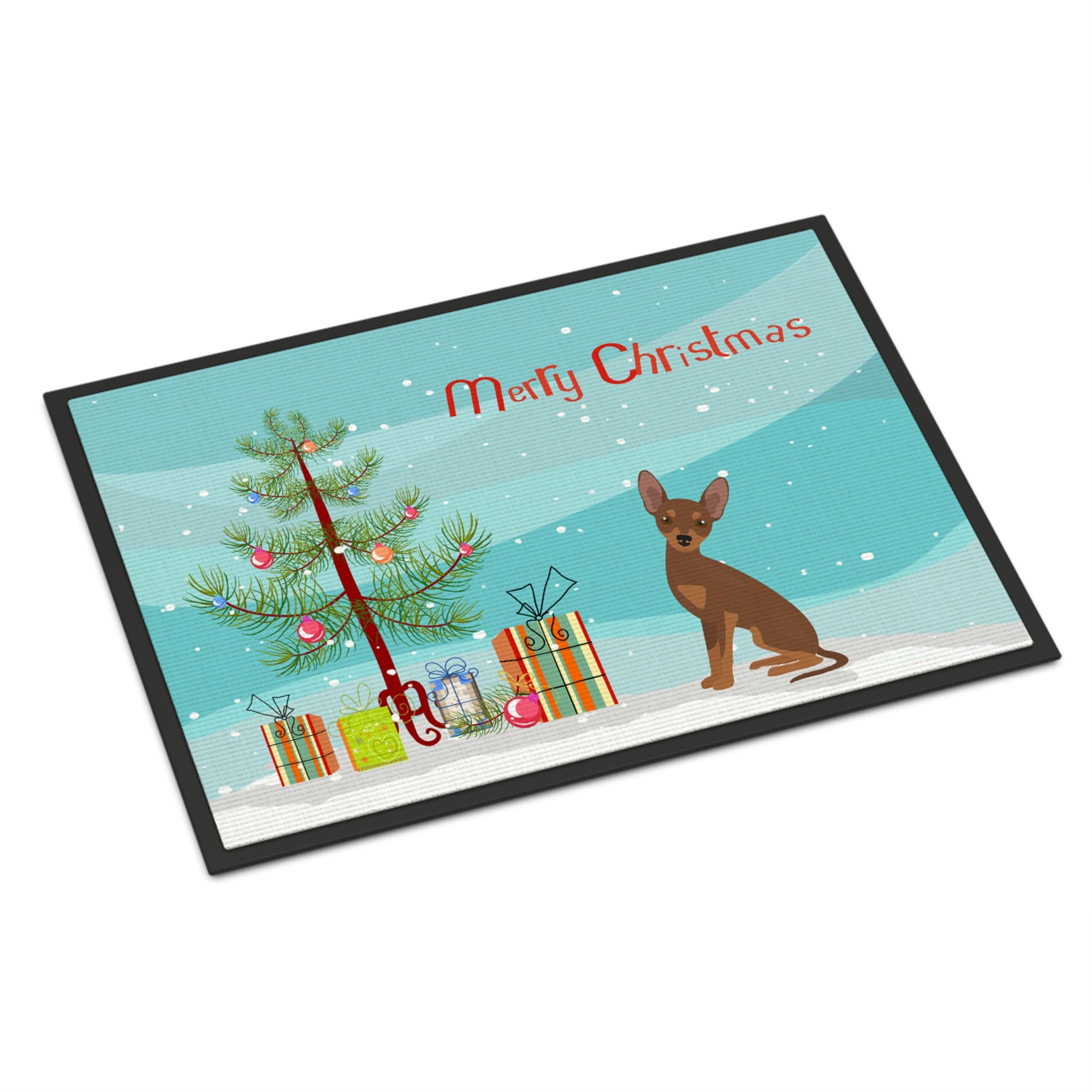 Brown Prague Ratter Christmas Tree Indoor Or Outdoor Mat 18X27