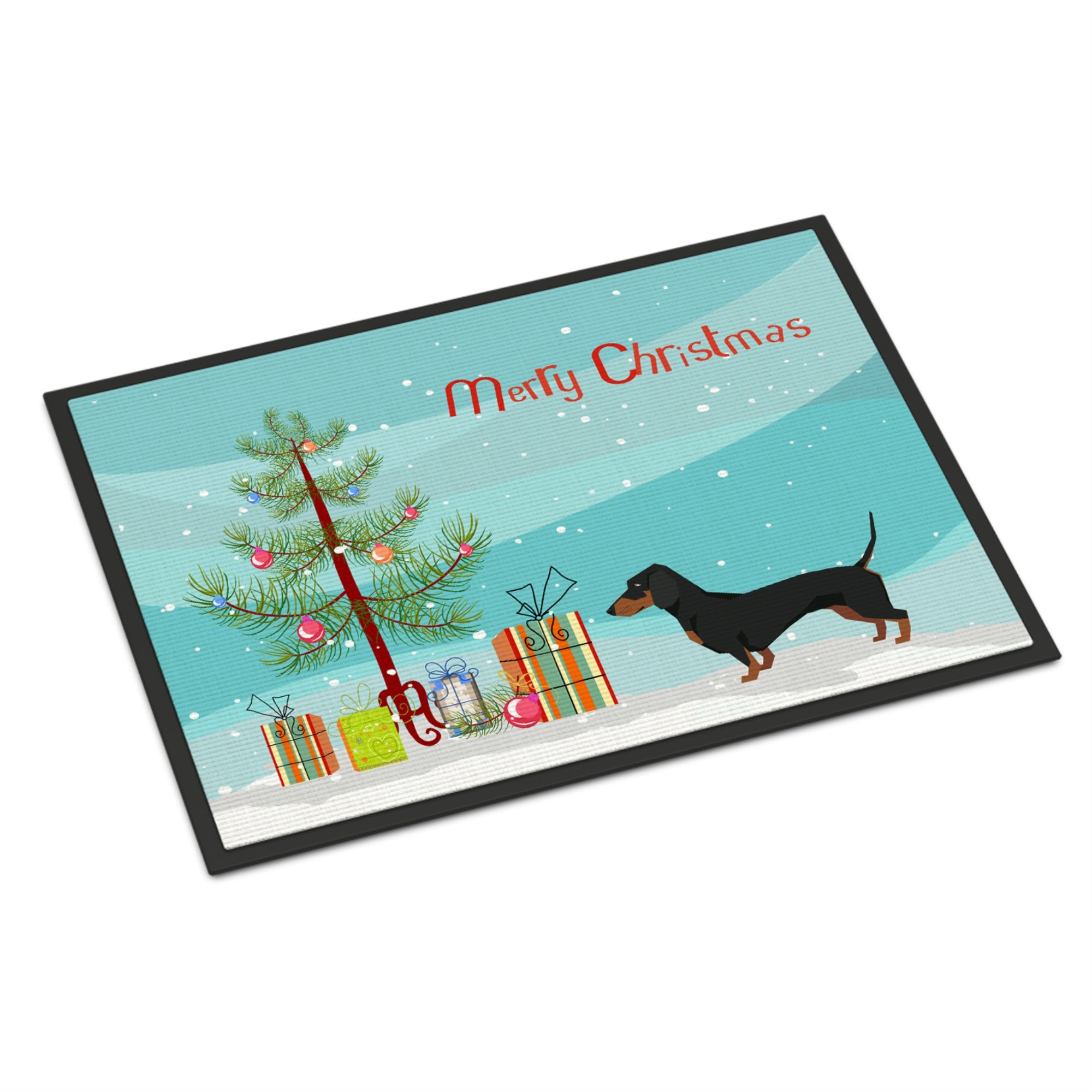 Dachshund Christmas Tree Indoor Or Outdoor Mat 18X27