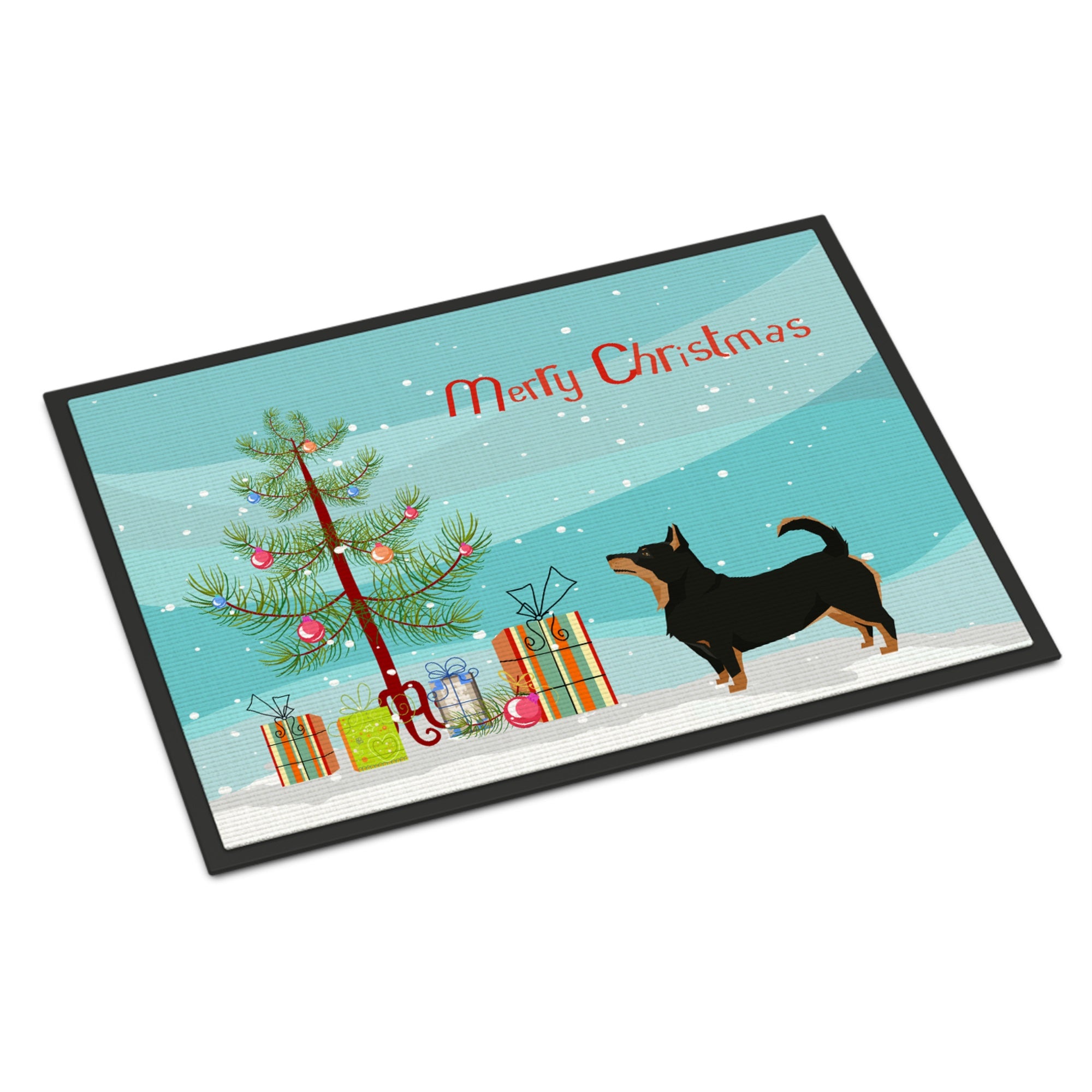 Lancashire Terrier Christmas Tree Indoor Or Outdoor Mat 18X27