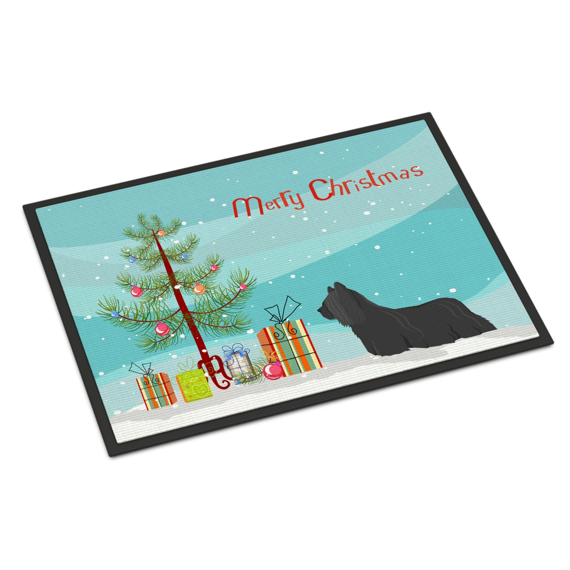 Skye Terrier Christmas Tree Indoor Or Outdoor Mat 18X27