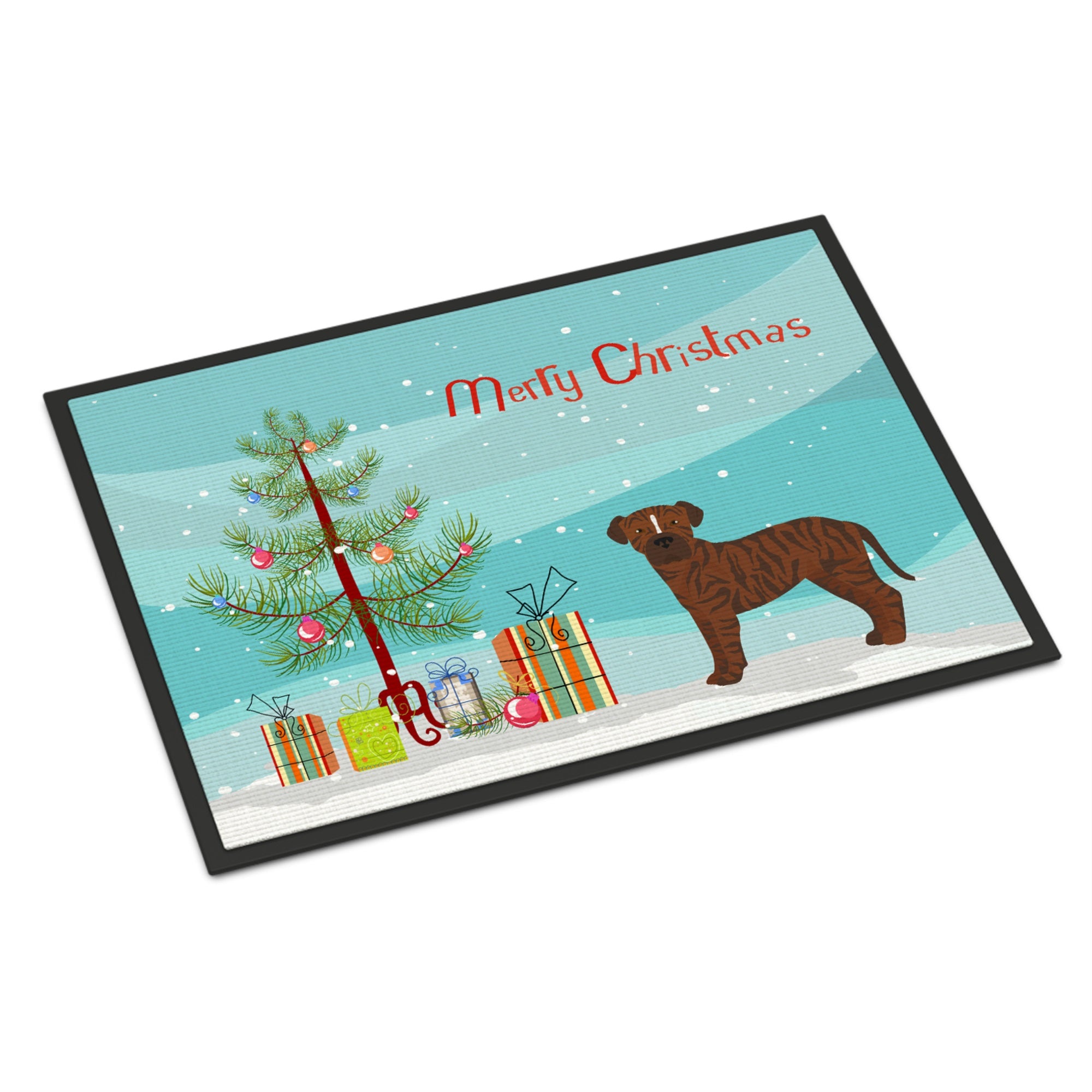 Bullboxer Christmas Tree Indoor Or Outdoor Mat 18X27
