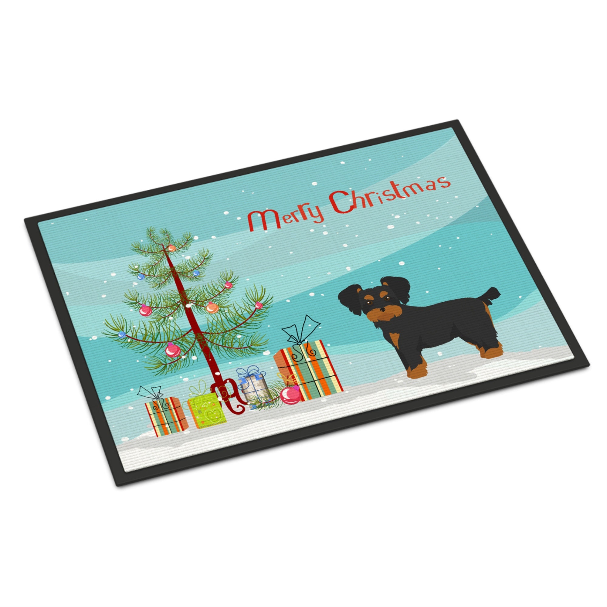 Morkie Christmas Tree Indoor Or Outdoor Mat 18X27