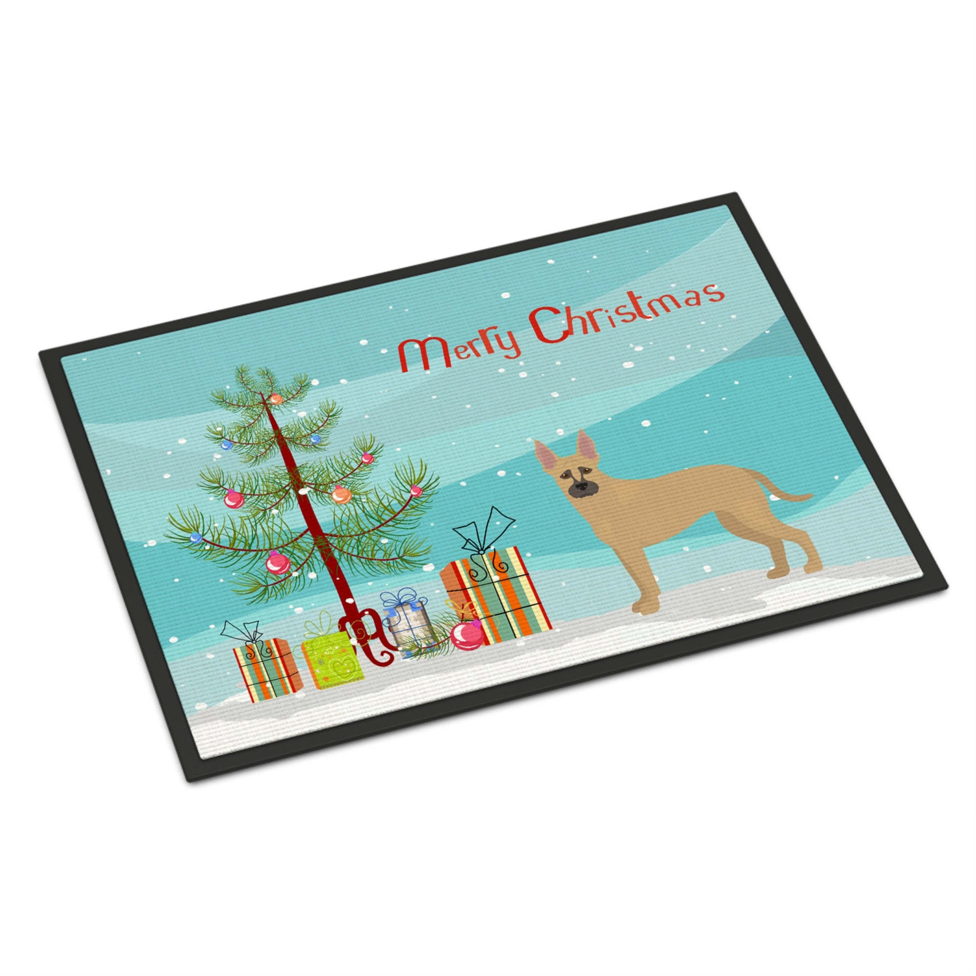 Shepherd Pit Mix #2 Christmas Tree Indoor Or Outdoor Mat 18X27
