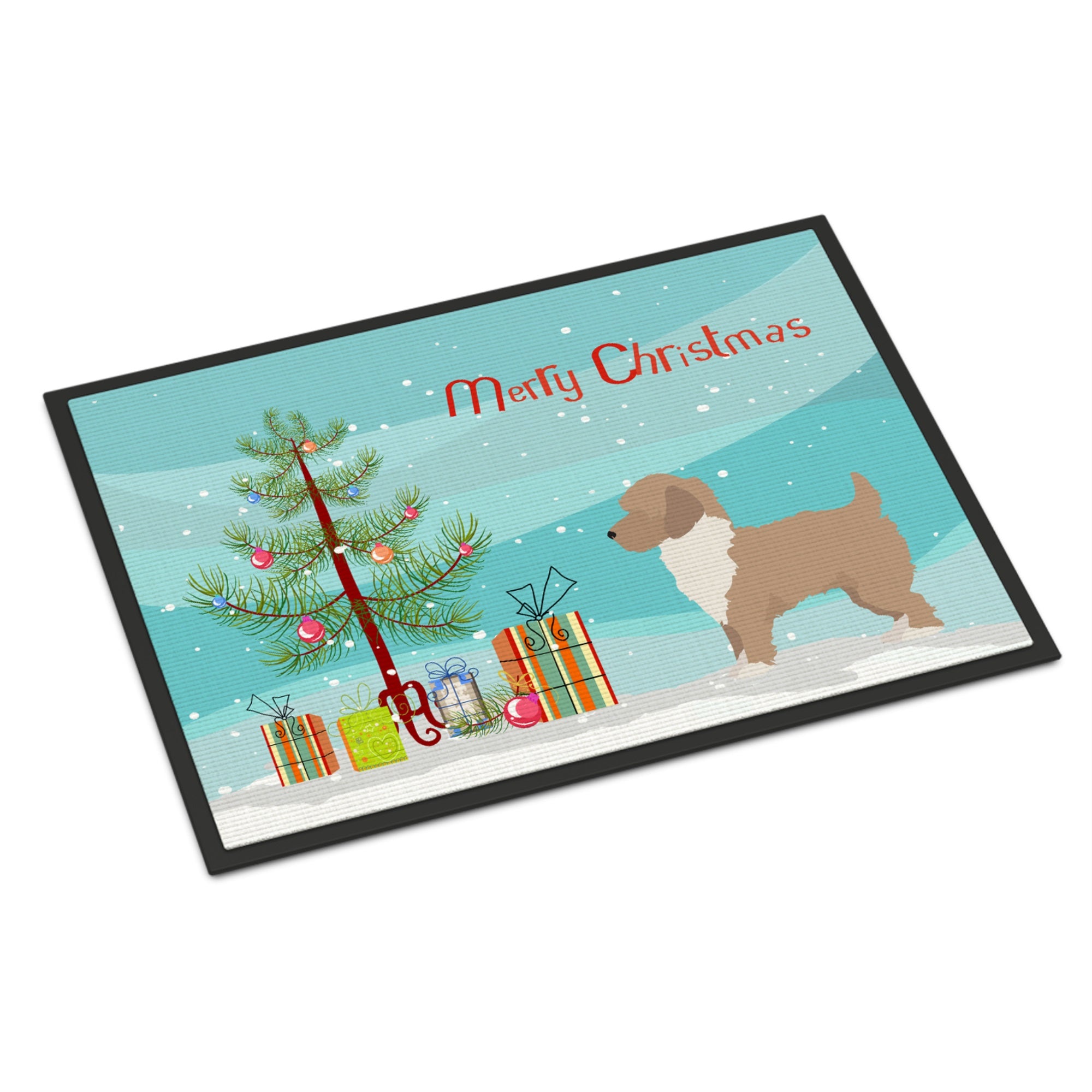 Yorkiepoo #2 Christmas Tree Indoor Or Outdoor Mat 18X27
