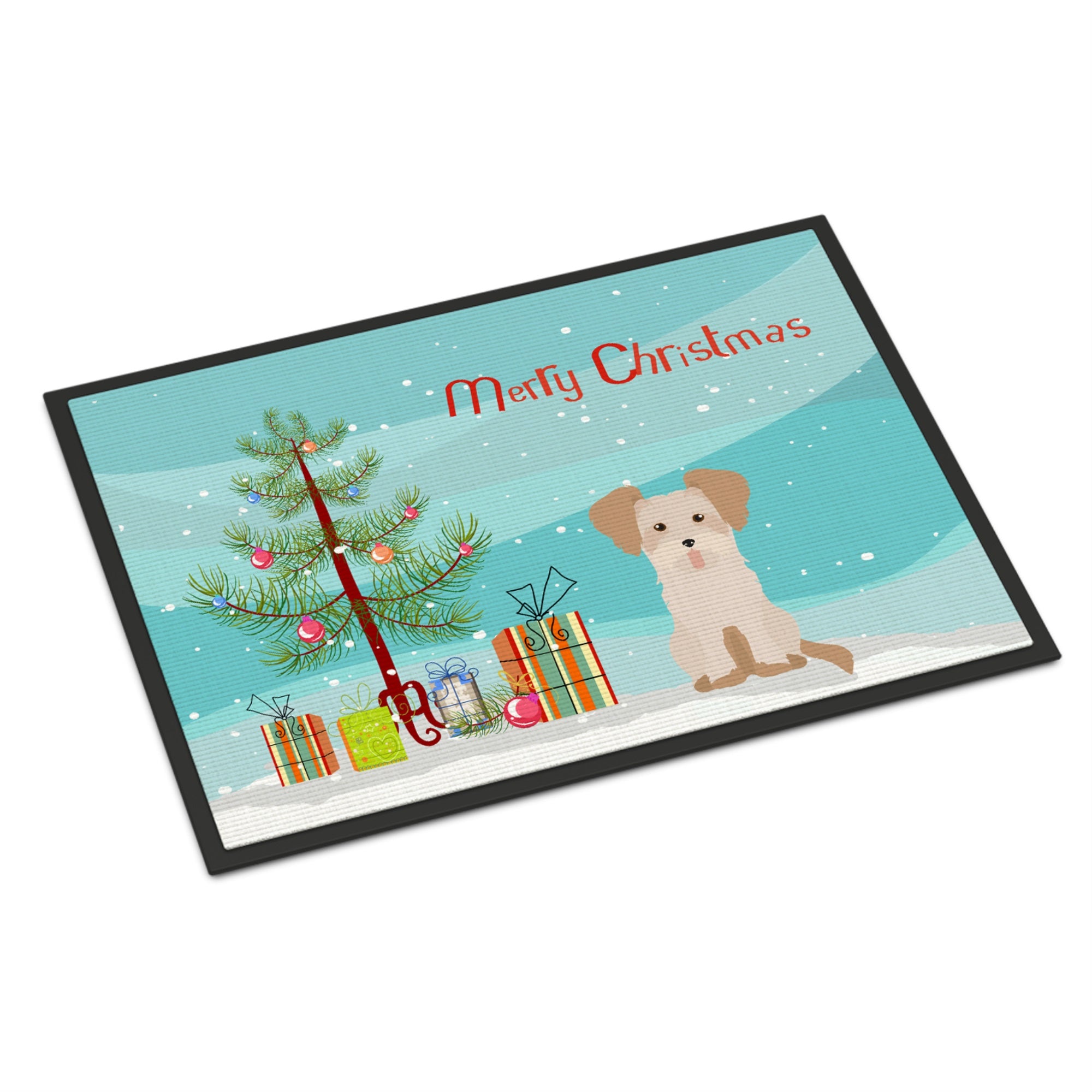 Morkie #3 Christmas Tree Indoor Or Outdoor Mat 18X27