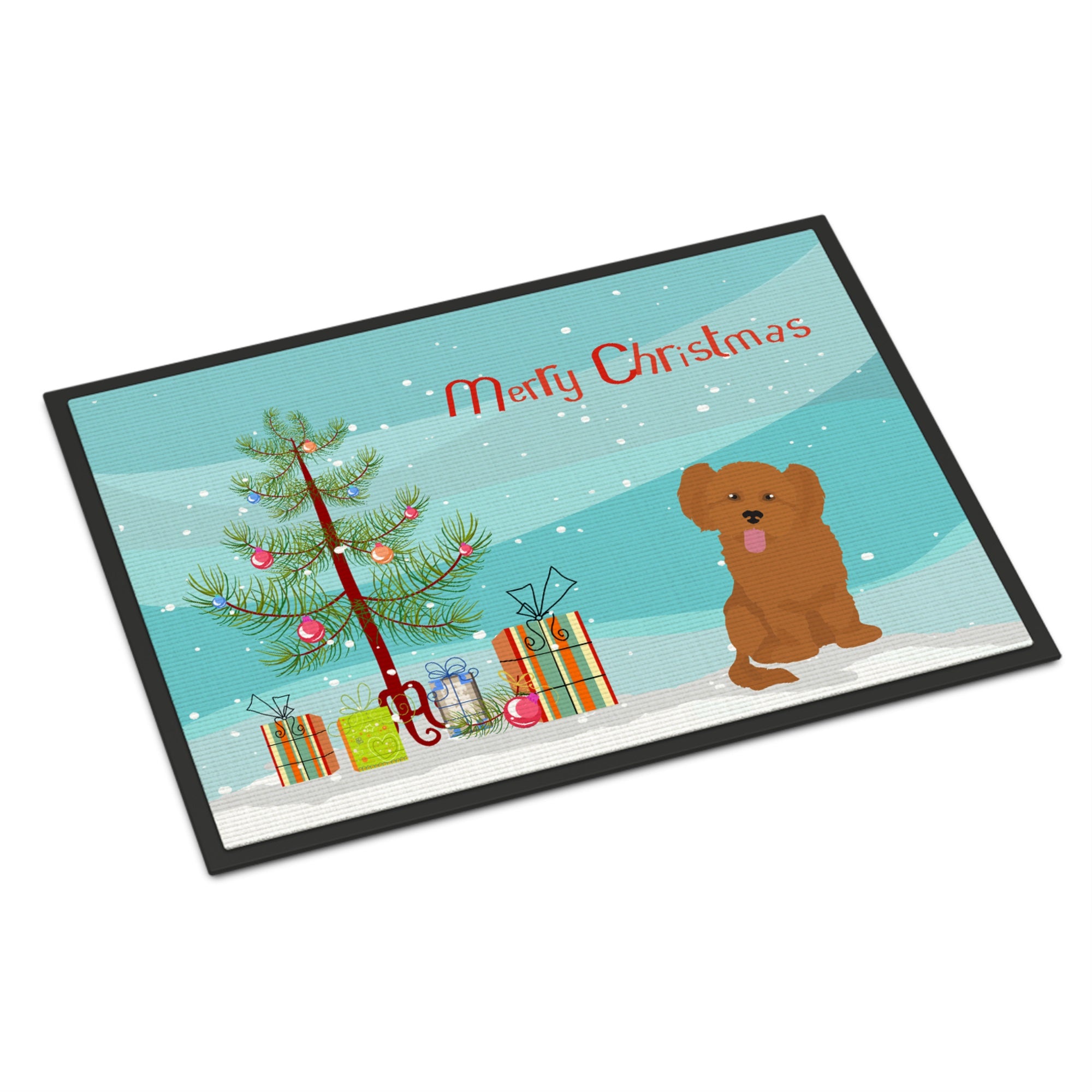 Shih Poo #3 Christmas Tree Indoor Or Outdoor Mat 18X27