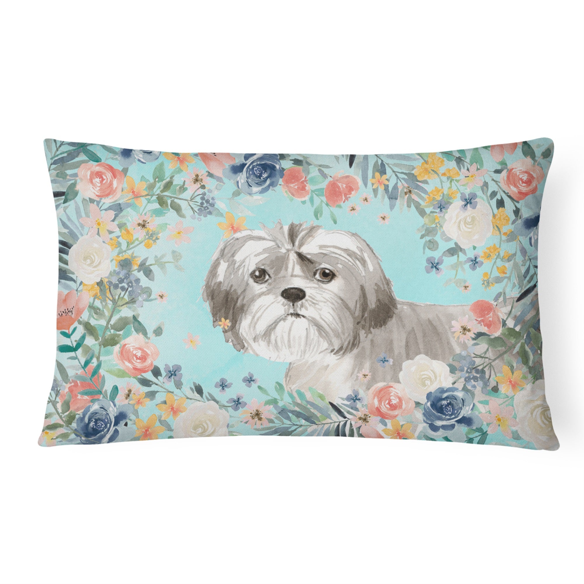 Shih Tzu Puppy Canvas Fabric Decorative Pillow