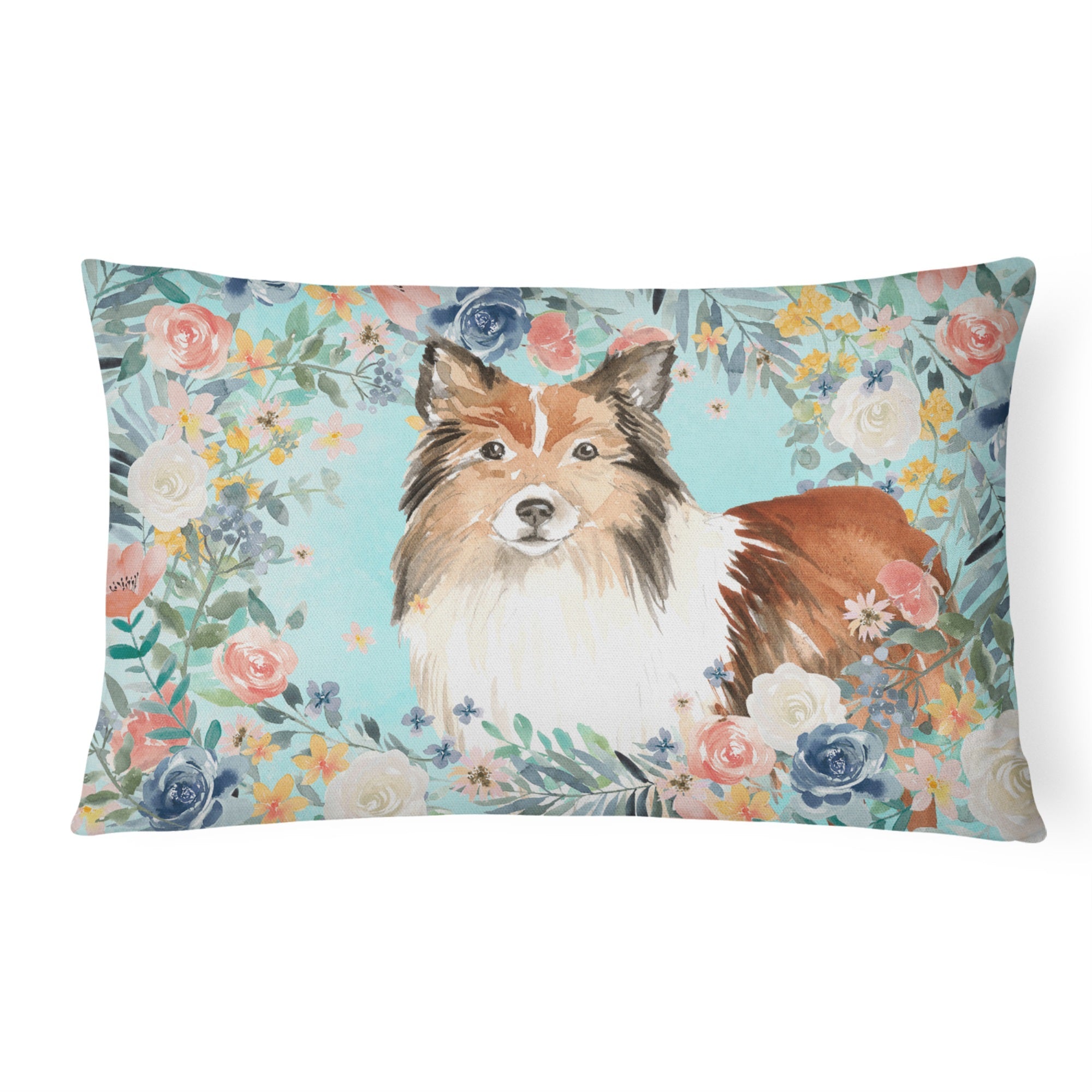 Sheltie Canvas Fabric Decorative Pillow