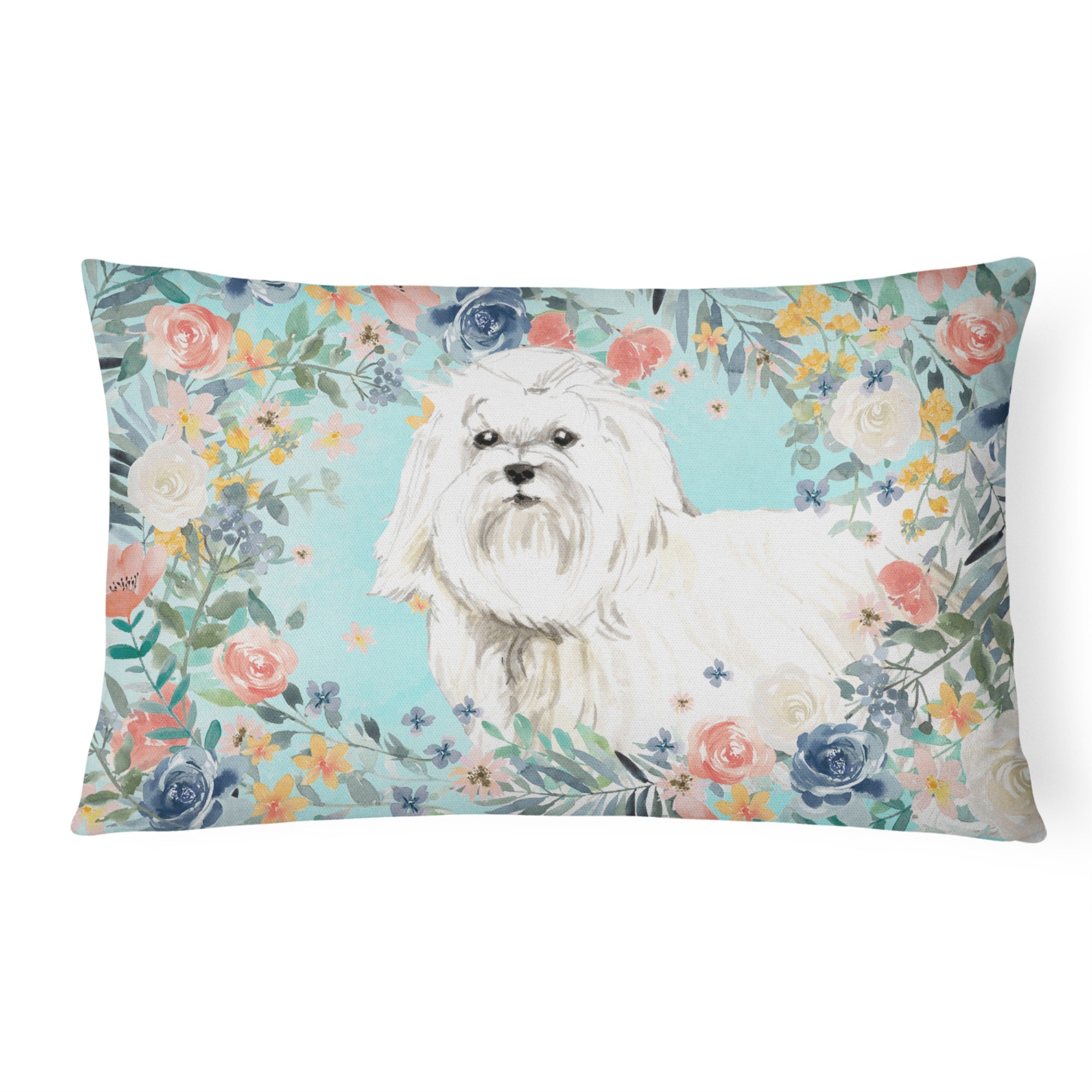 Maltese Canvas Fabric Decorative Pillow