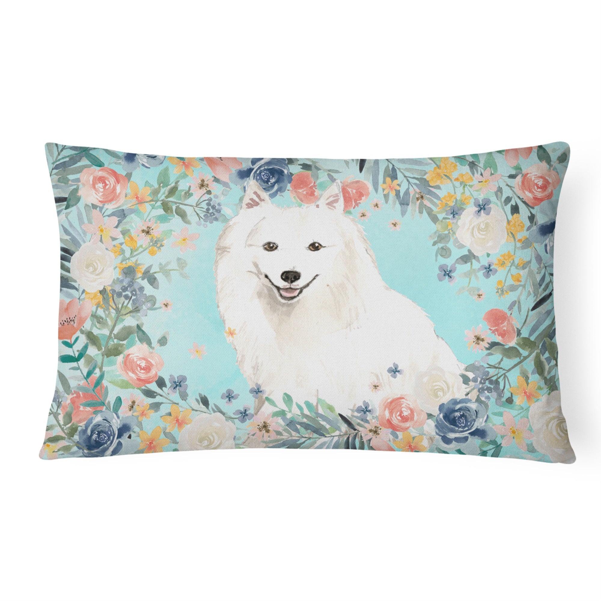 Japanese Spitz Canvas Fabric Decorative Pillow