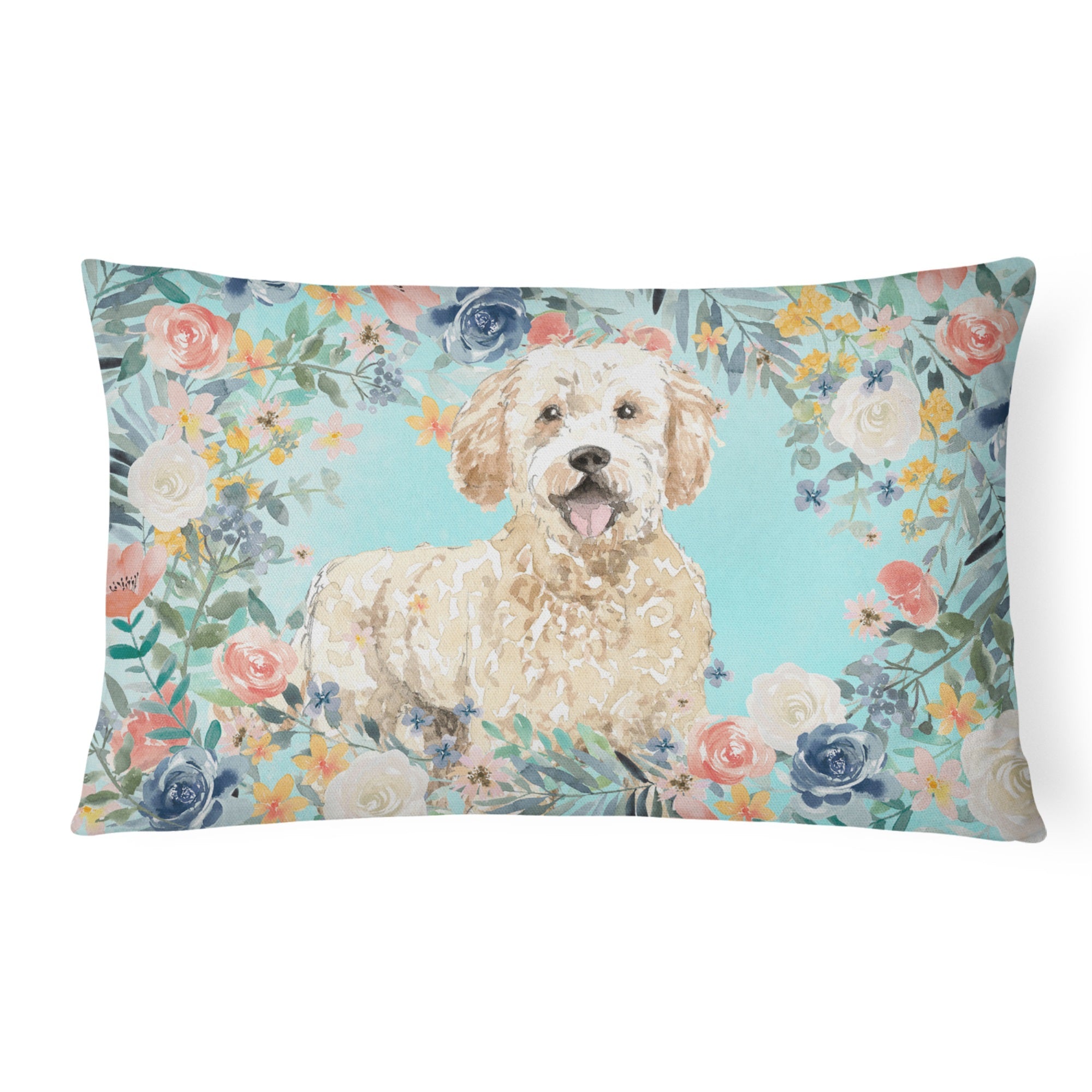 Goldendoodle Canvas Fabric Decorative Pillow