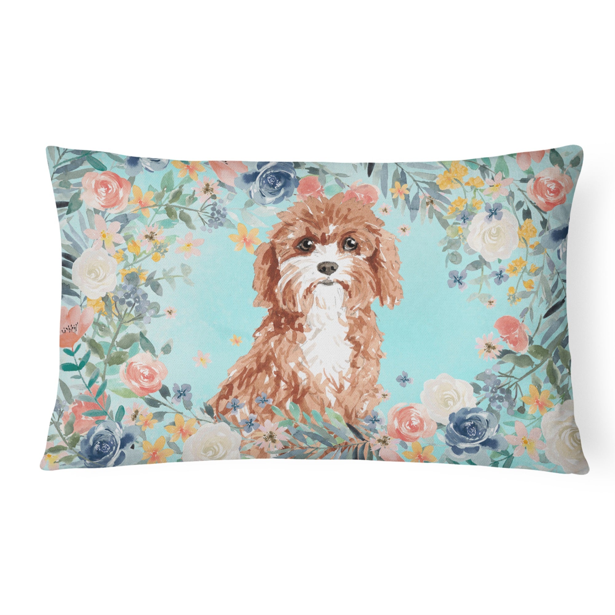 Cavapoo Canvas Fabric Decorative Pillow