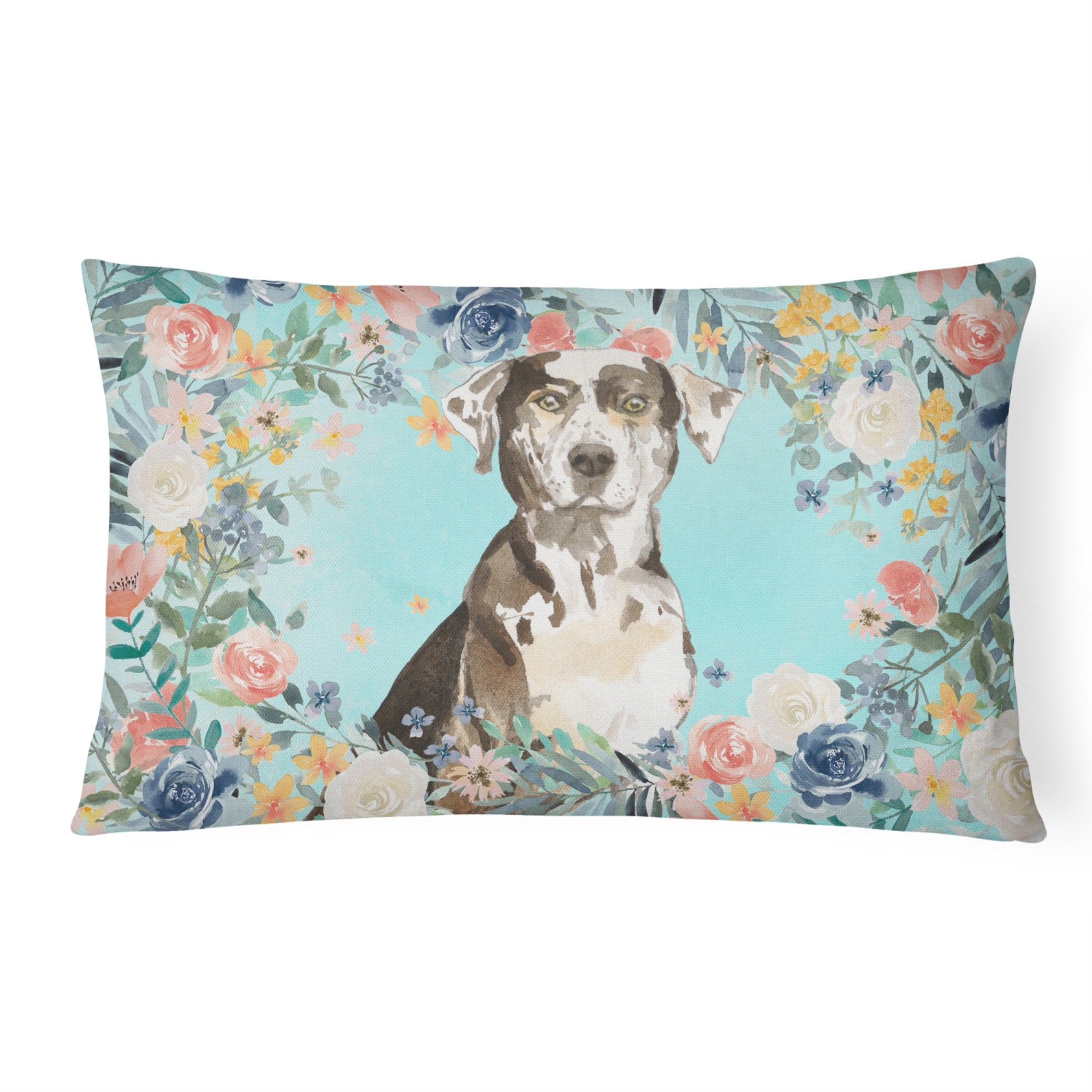 Catahoula Leopard Dog Canvas Fabric Decorative Pillow