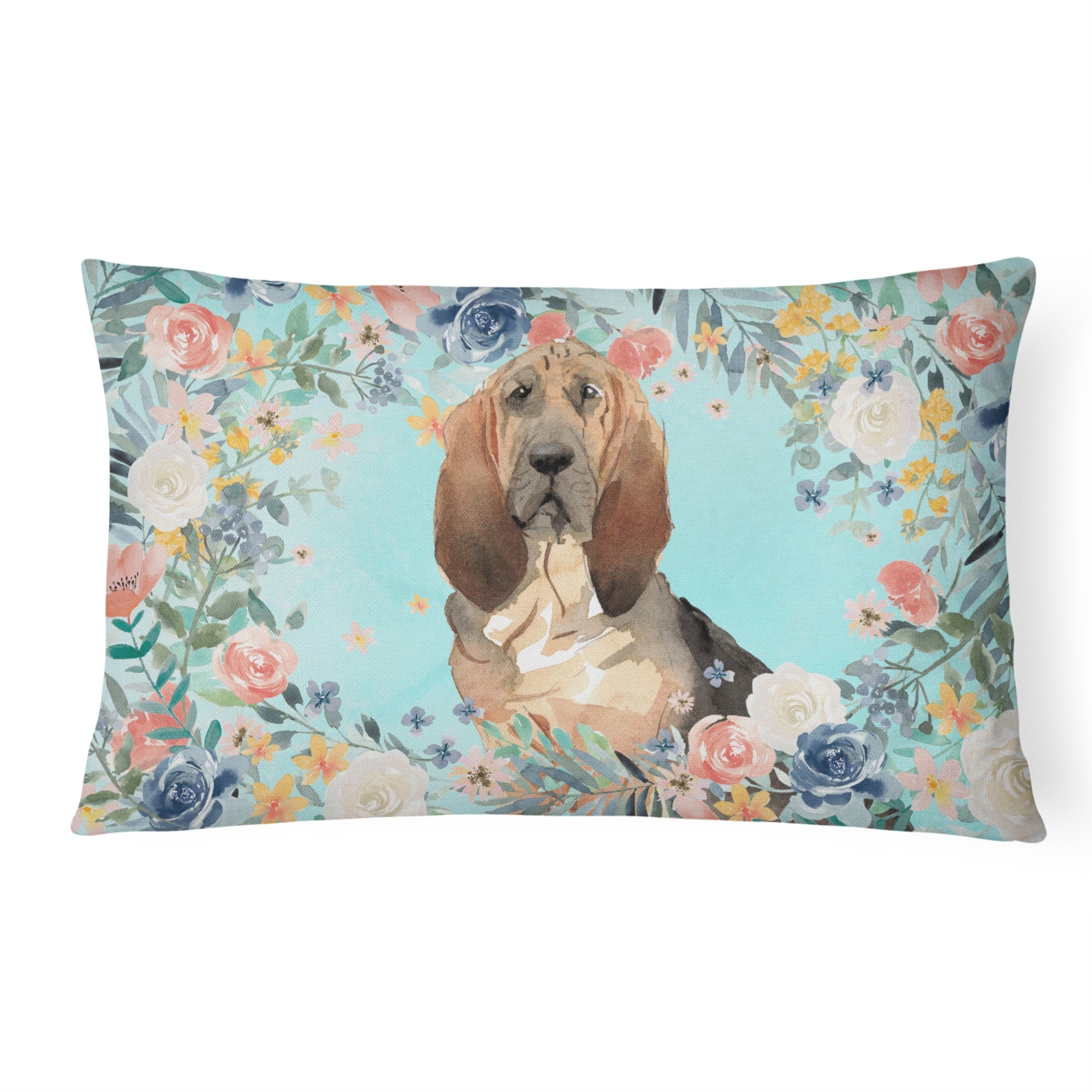 Bloodhound Canvas Fabric Decorative Pillow