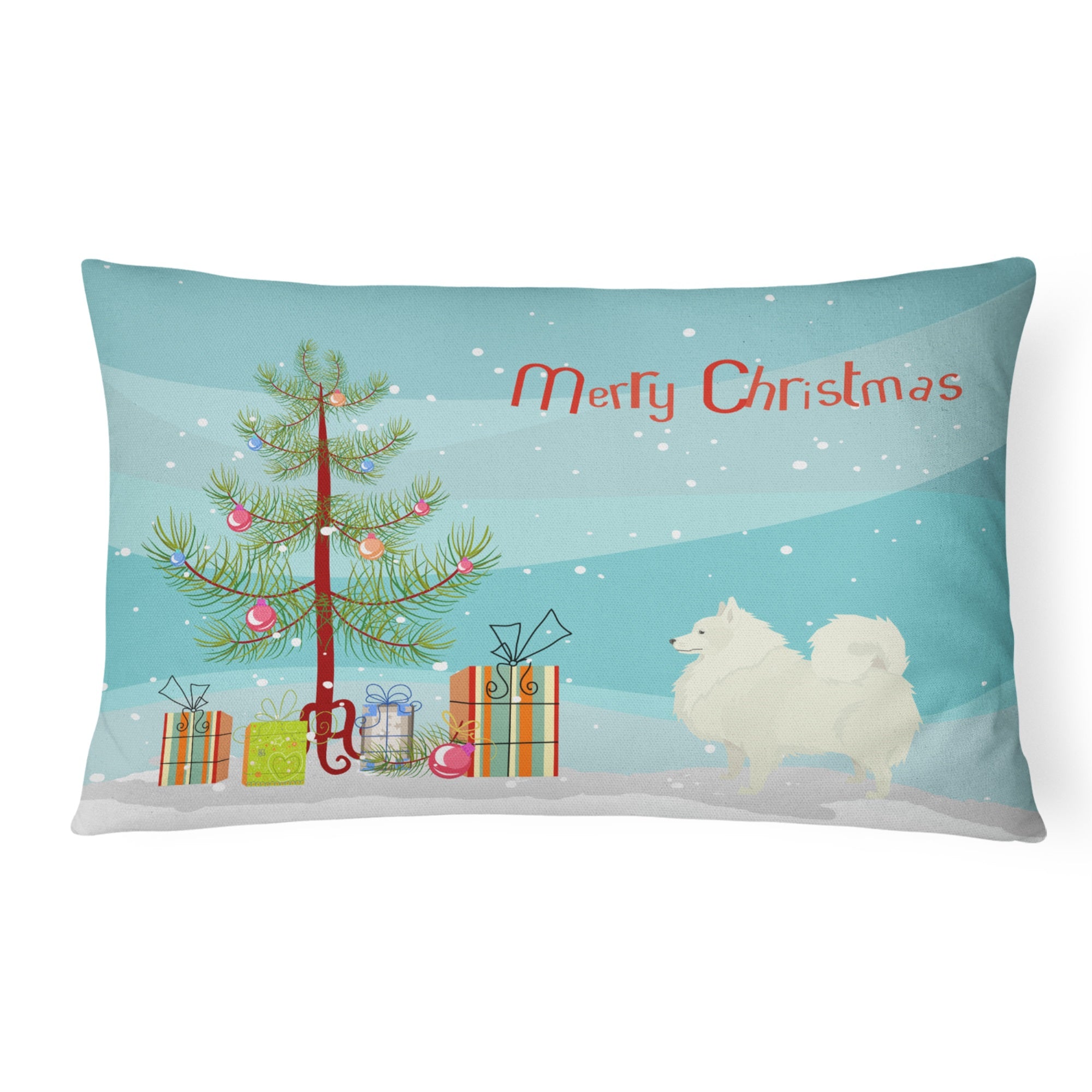 Spitz Christmas Tree Canvas Fabric Decorative Pillow
