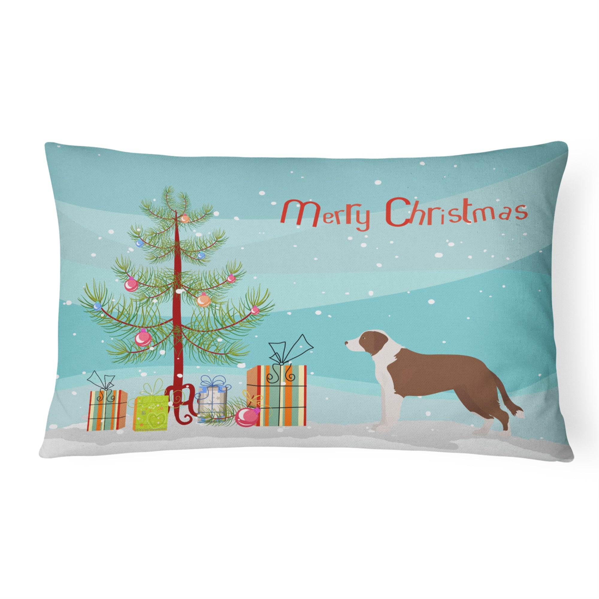 Borador Christmas Tree Canvas Fabric Decorative Pillow