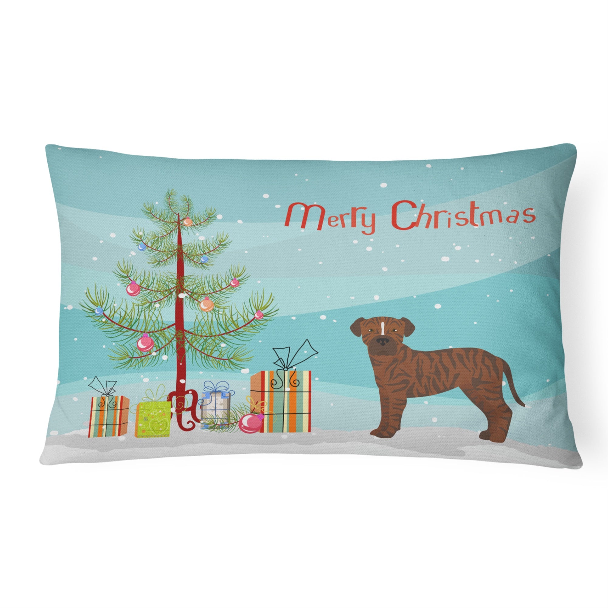 Bullboxer Christmas Tree Canvas Fabric Decorative Pillow