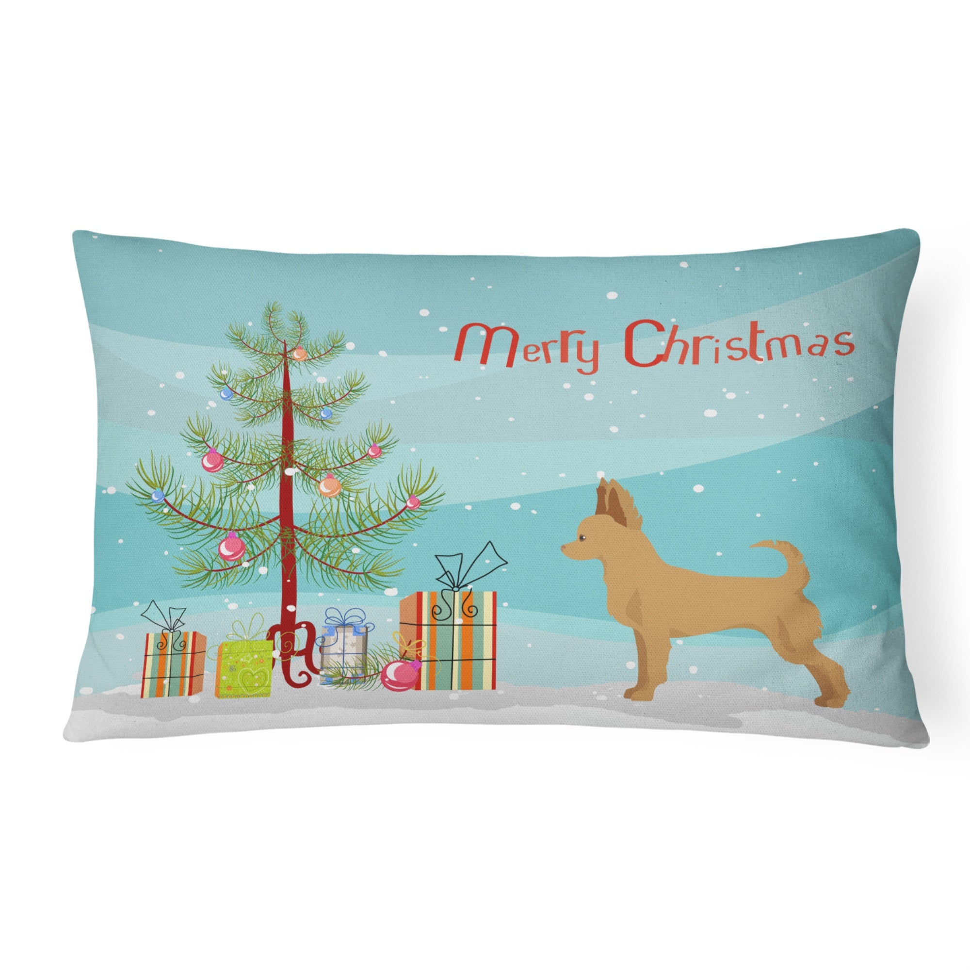 Tan Chion Christmas Tree Canvas Fabric Decorative Pillow