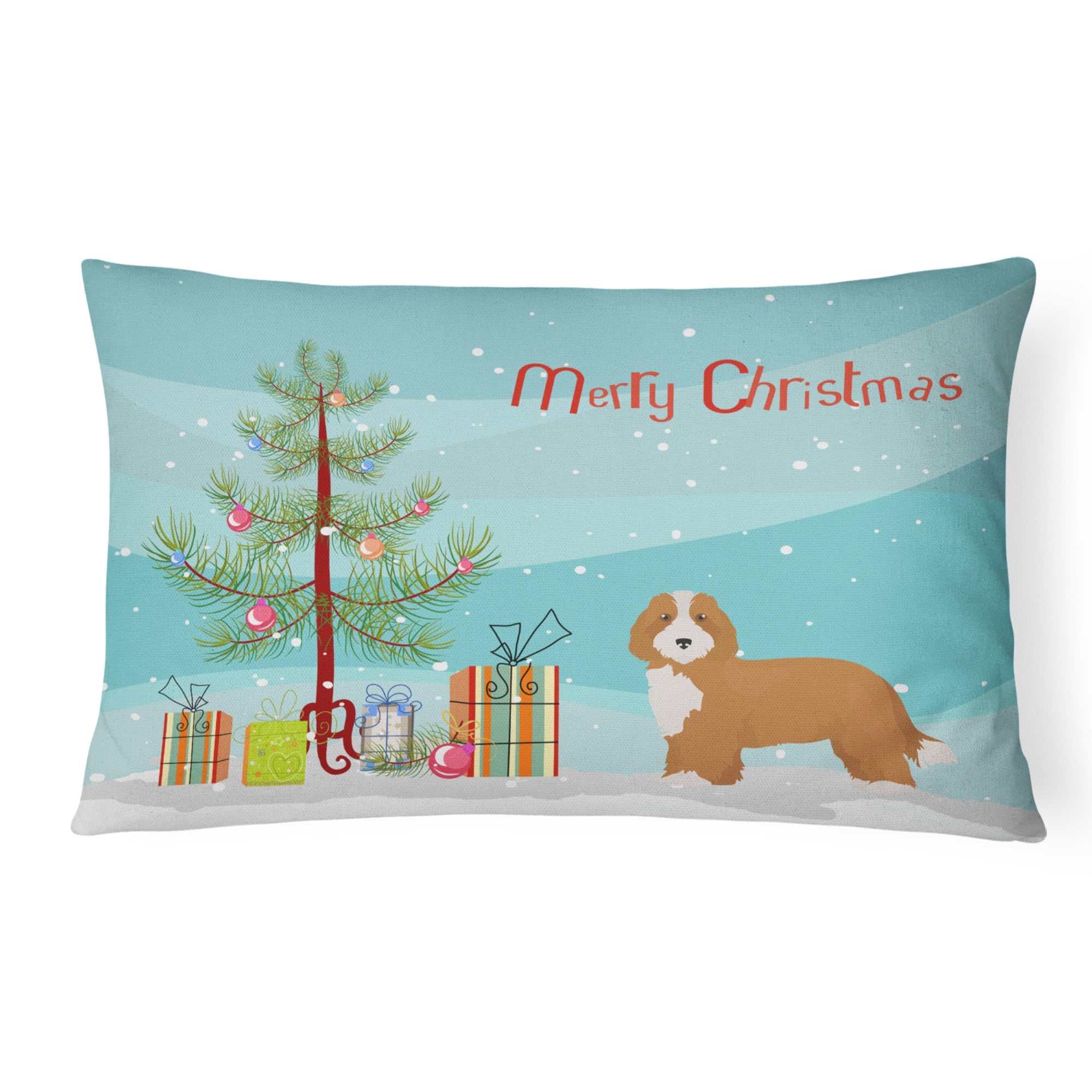 Doxiepoo #2 Christmas Tree Canvas Fabric Decorative Pillow
