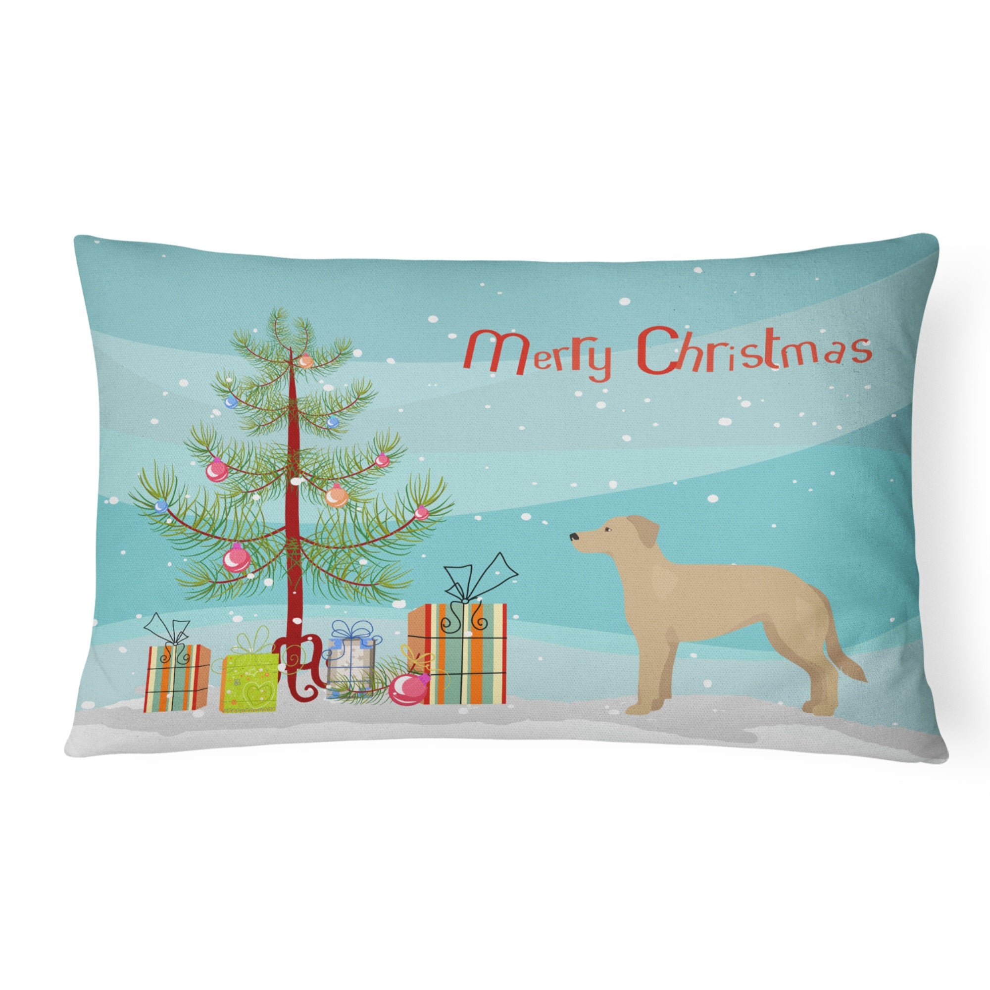 German Sheprador #1 Christmas Tree Canvas Fabric Decorative Pillow