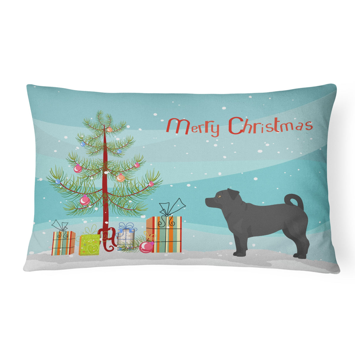 Balck Jug Christmas Tree Canvas Fabric Decorative Pillow