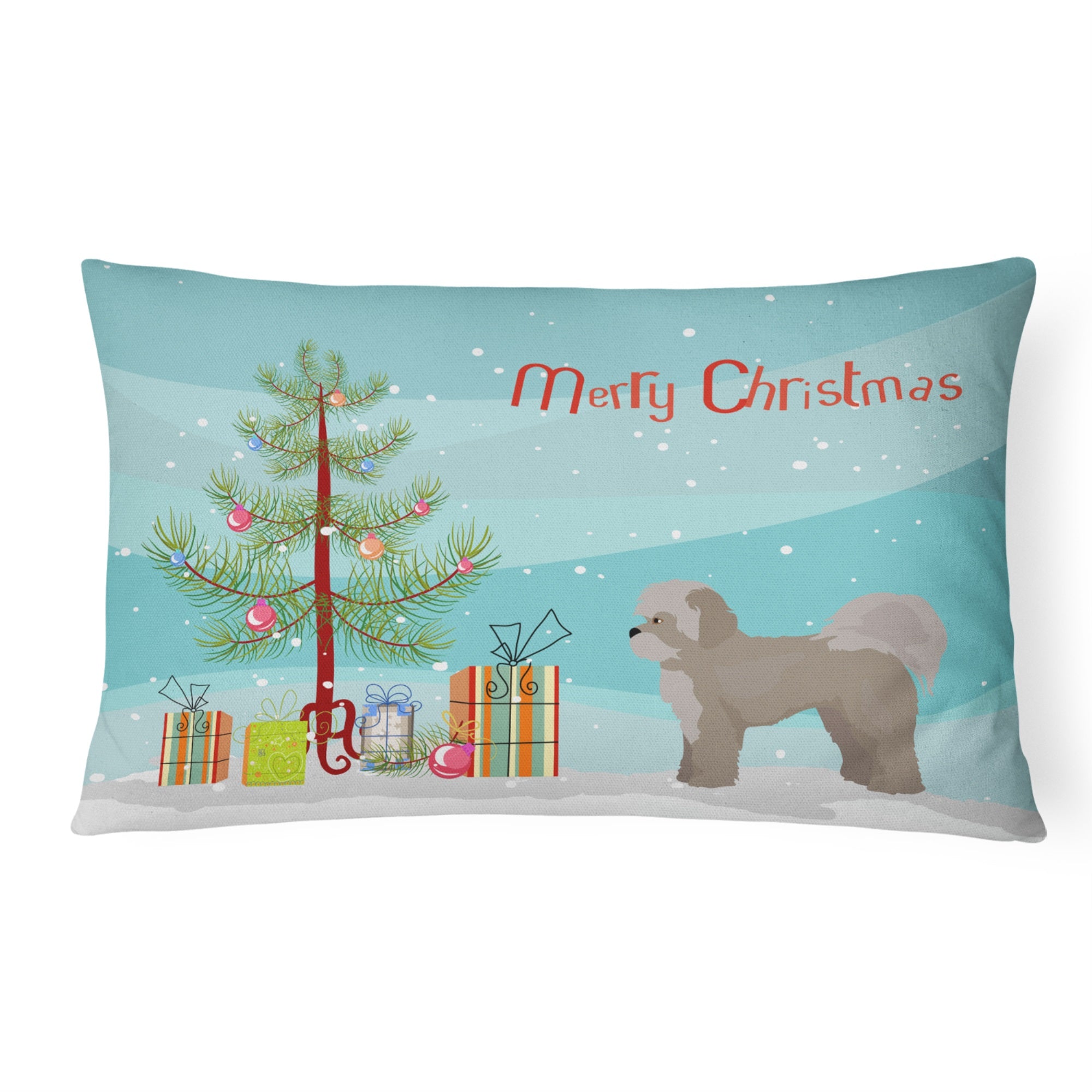 Zuchon #1 Christmas Tree Canvas Fabric Decorative Pillow