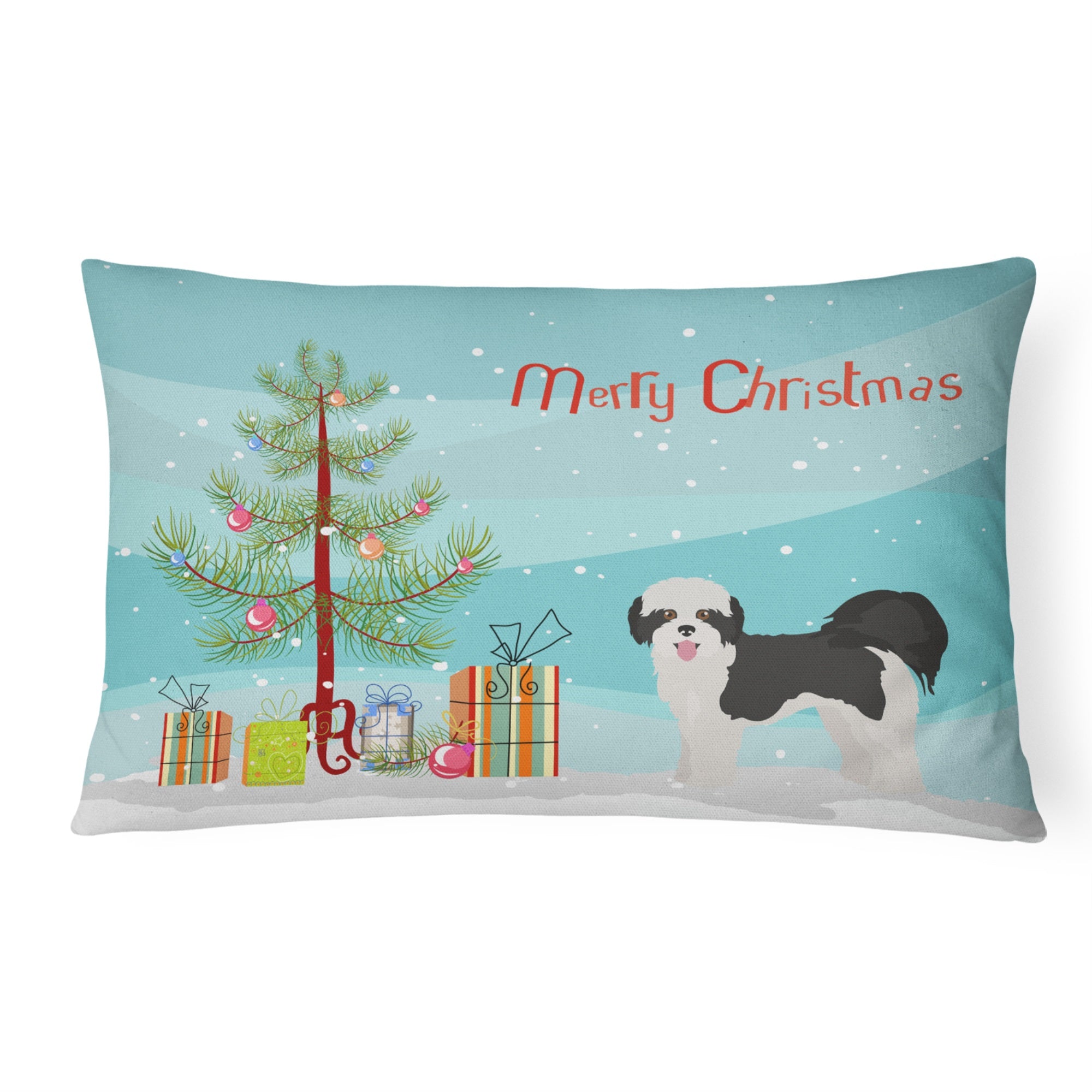 Zuchon #2 Christmas Tree Canvas Fabric Decorative Pillow