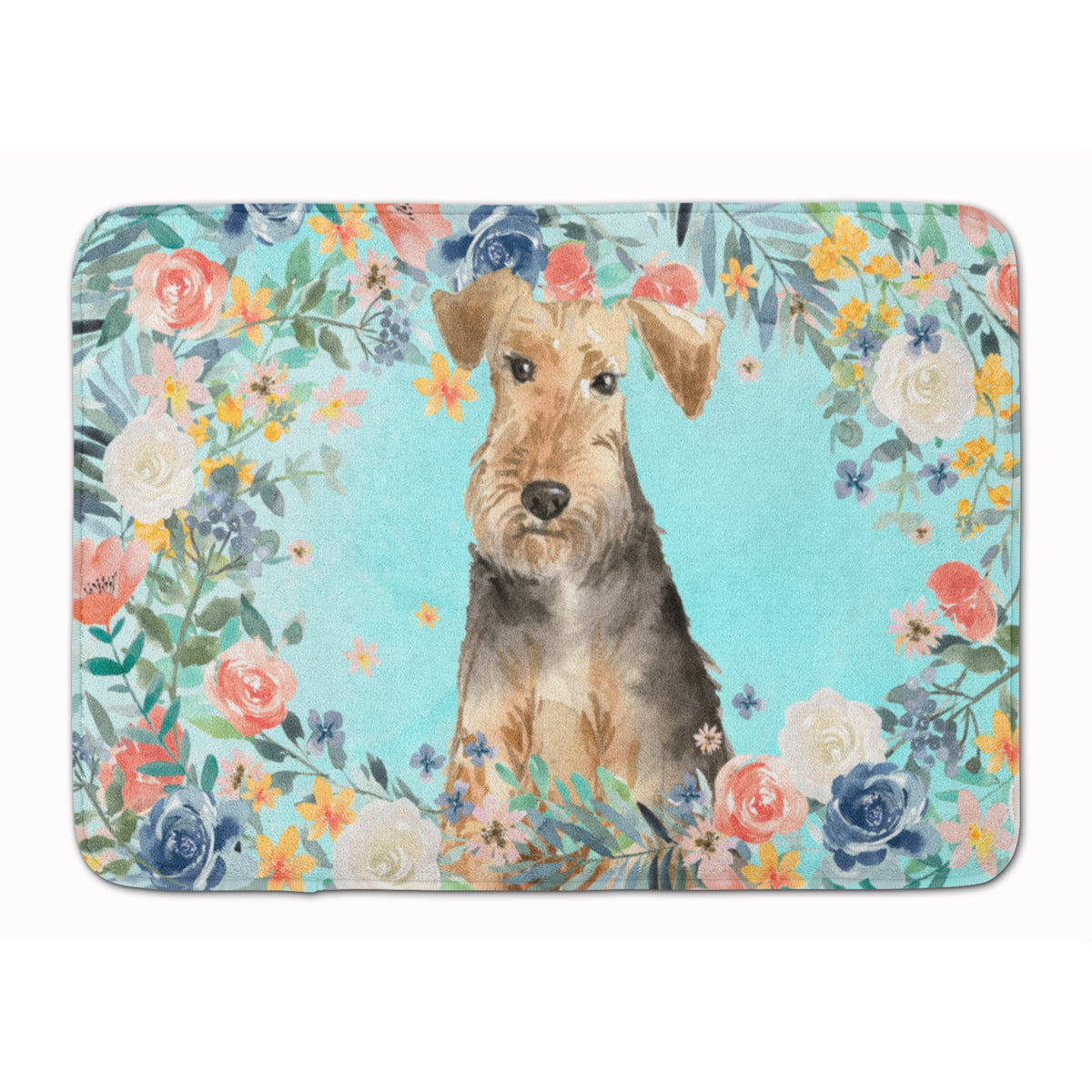 Airedale Terrier Machine Washable Memory Foam Mat
