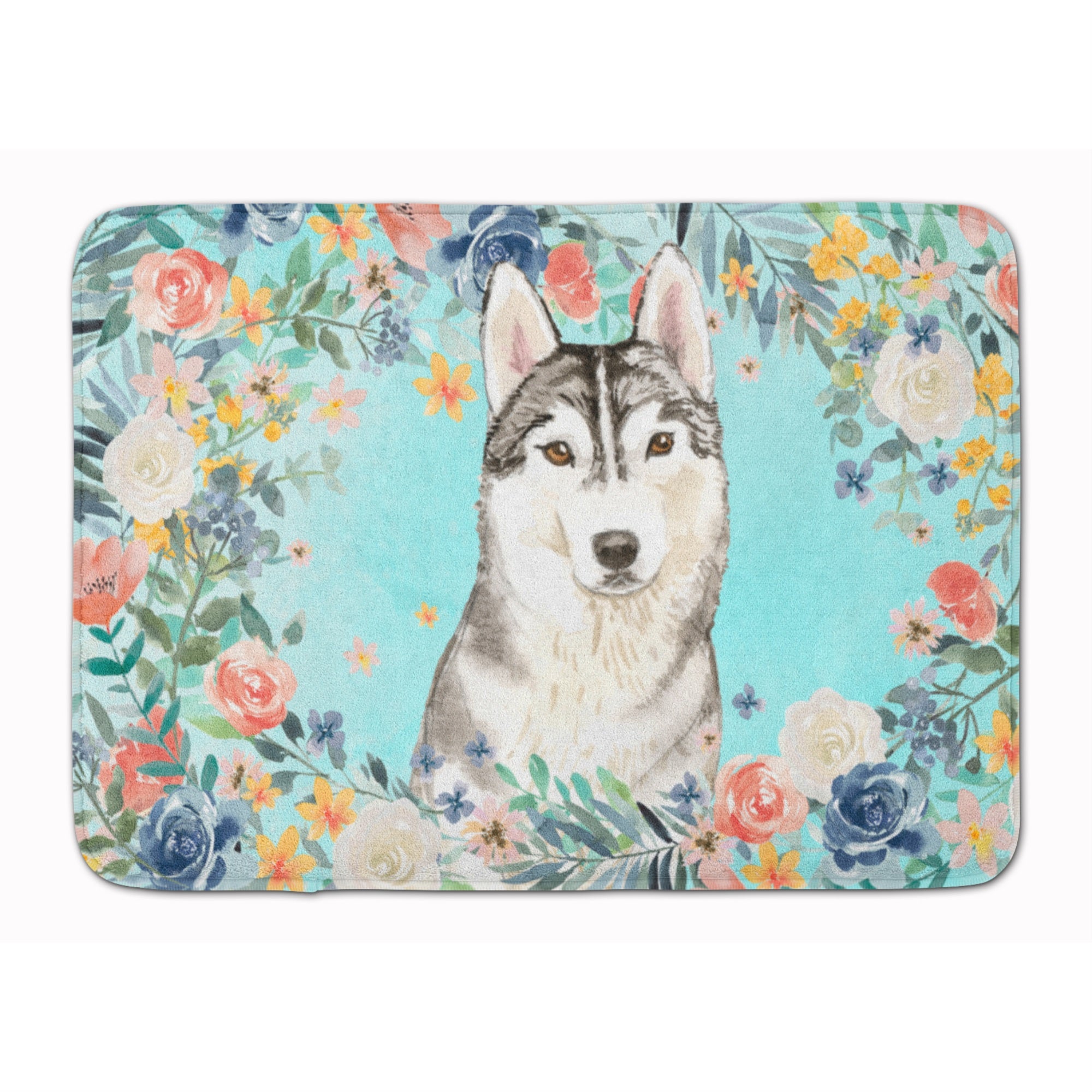 Siberian Husky Machine Washable Memory Foam Mat