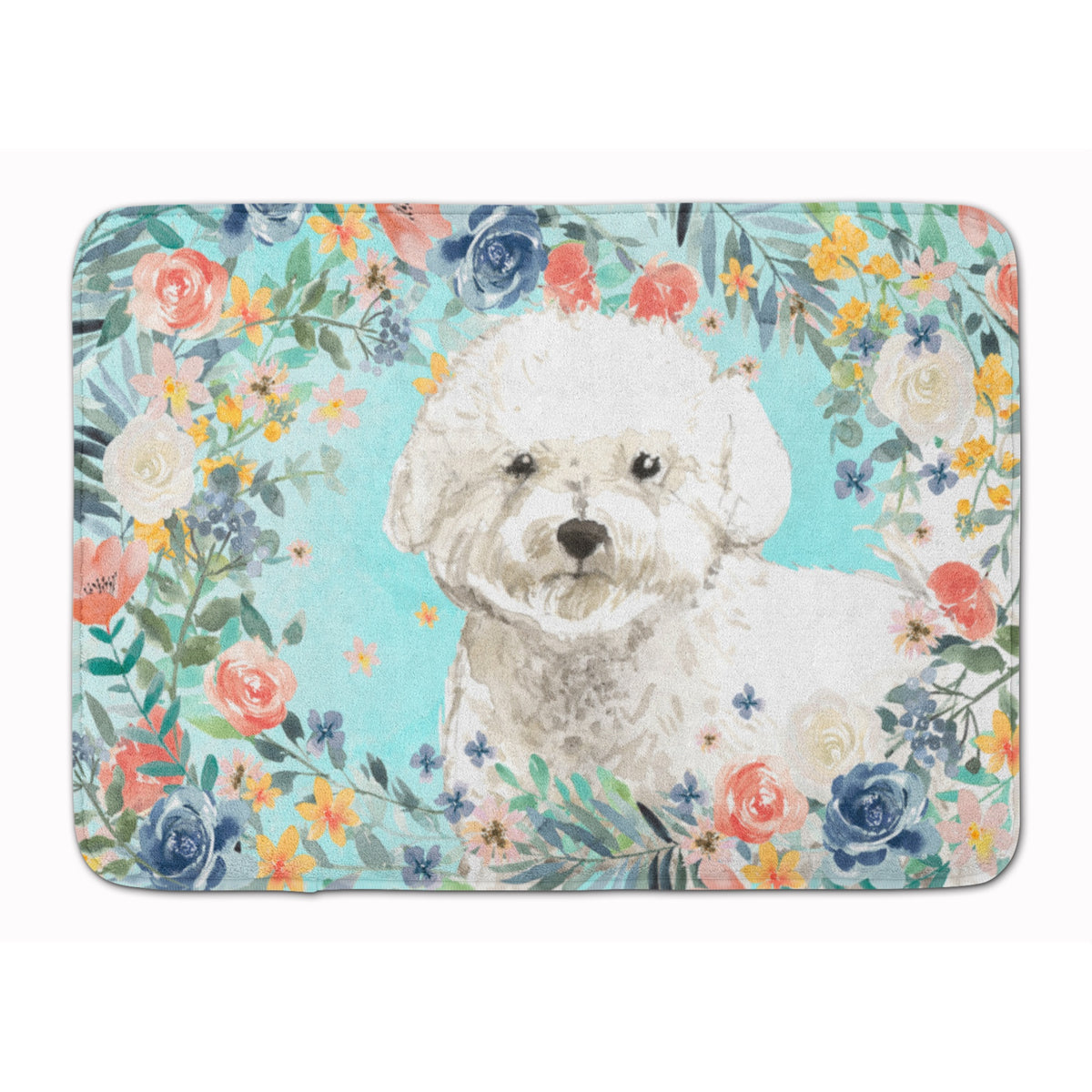Bichon Frise Machine Washable Memory Foam Mat