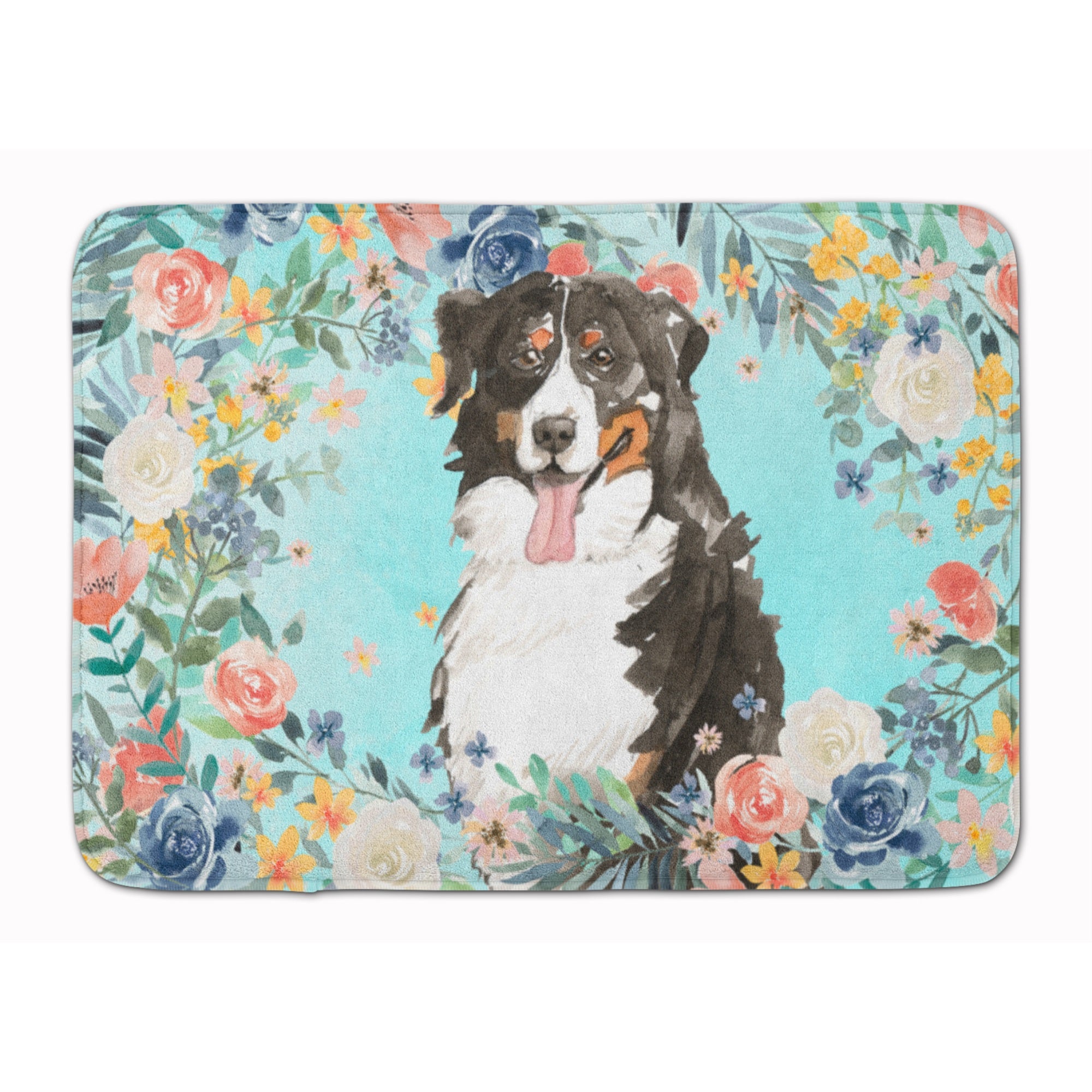 Bernese Mountain Dog Machine Washable Memory Foam Mat